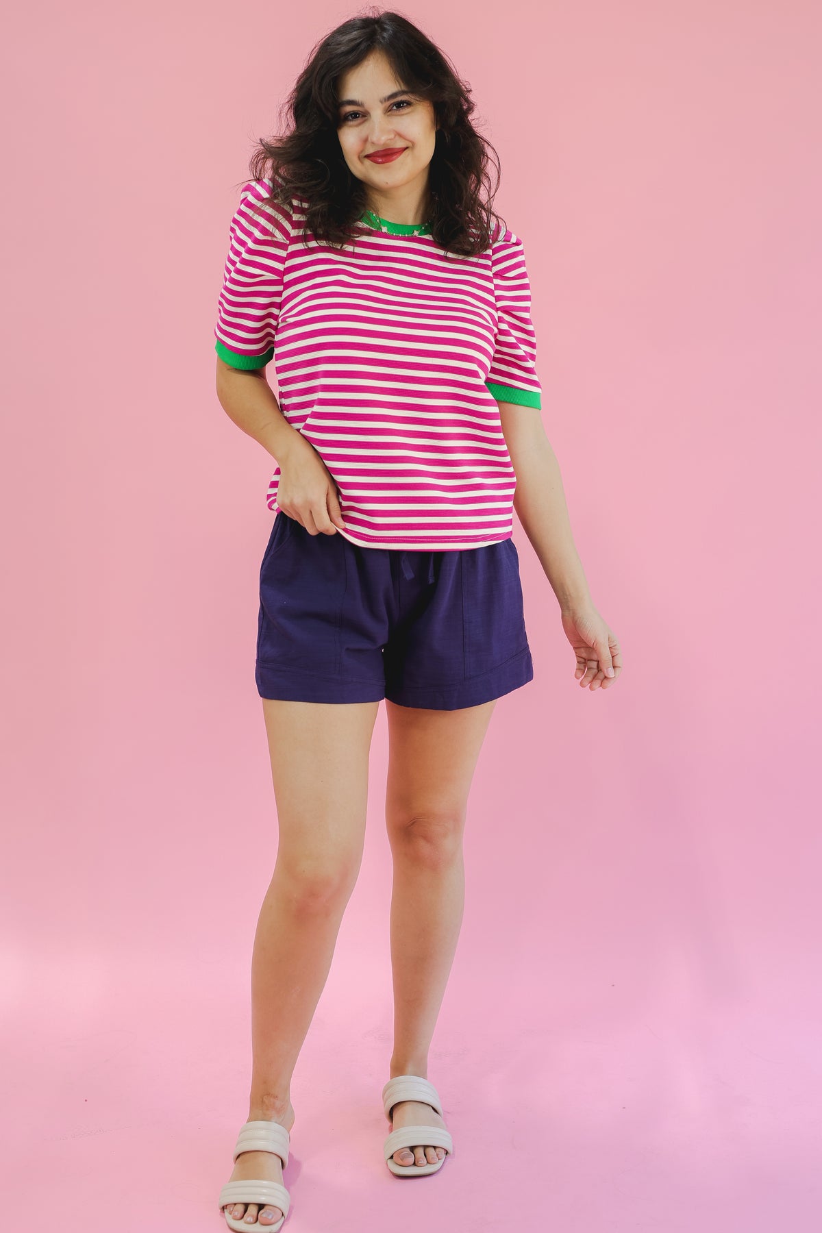 Casual Chic Summer Top - Hot Pink-Entro-Southern House