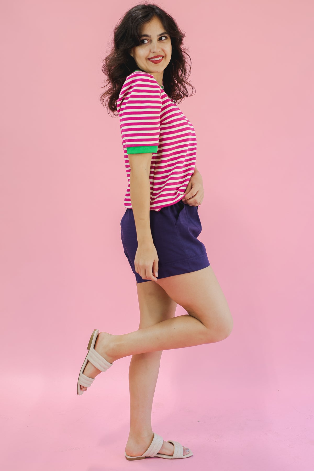 Casual Chic Summer Top - Hot Pink-Entro-Southern House