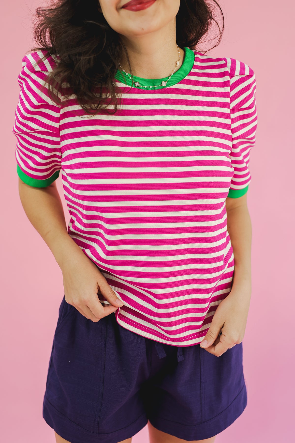 Casual Chic Summer Top - Hot Pink-Entro-Southern House