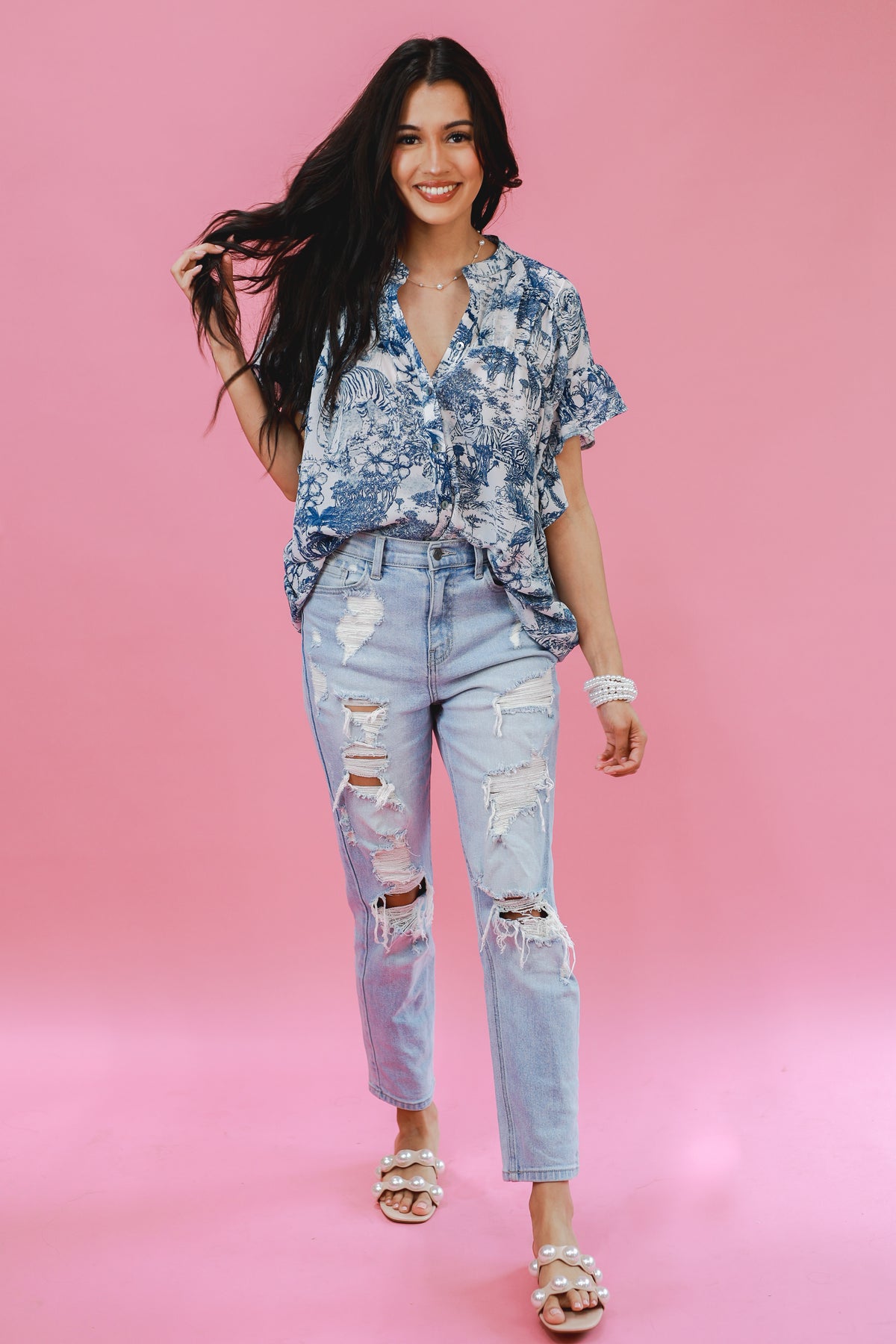 Made For Pearls Hoop In Gold-Earrings-Joia-Southern House