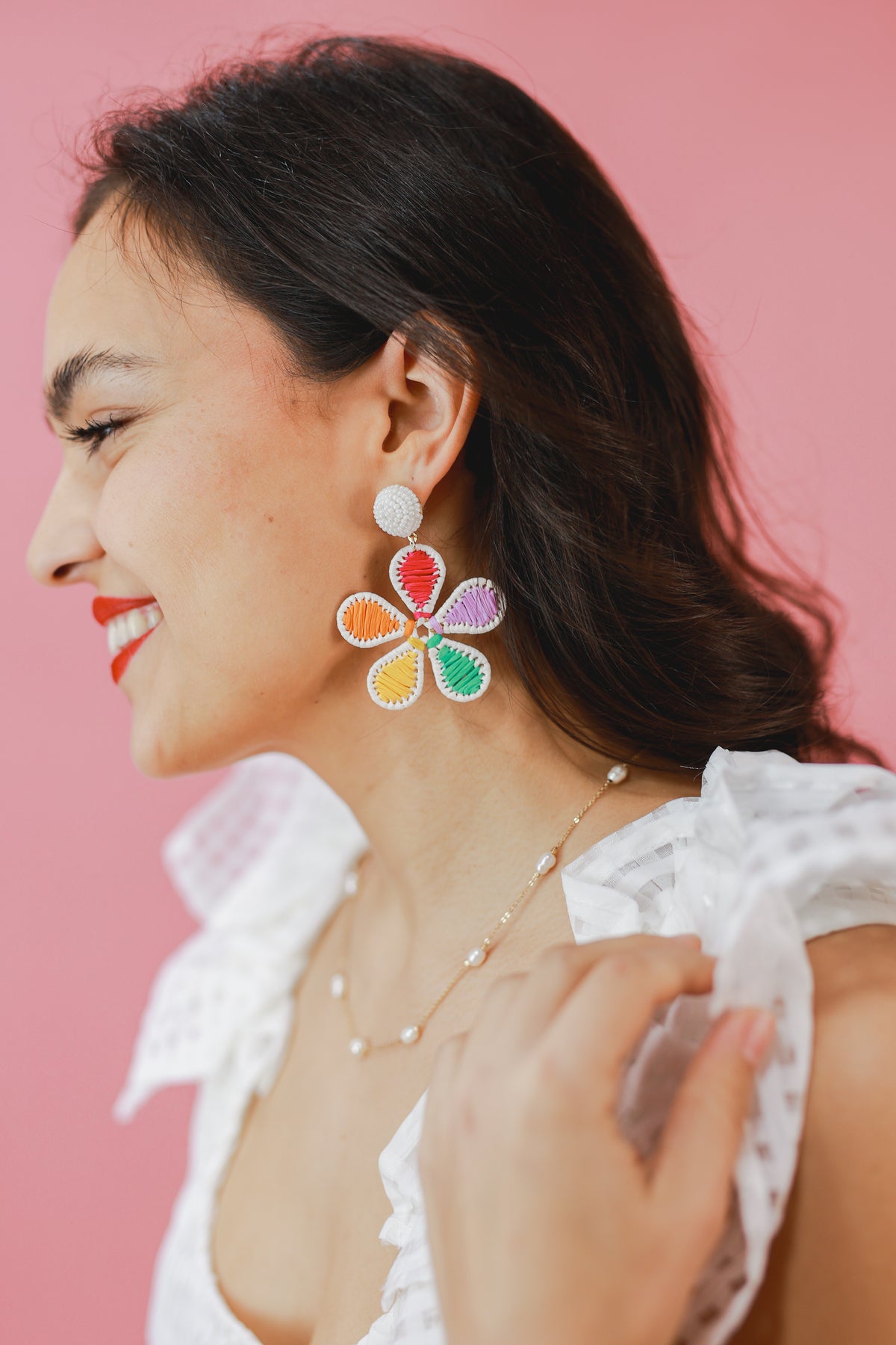 Flower Power Earrings In Multi-Sam Mi Jewelry-Southern House