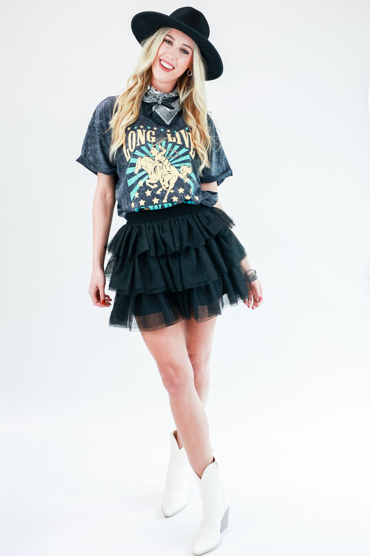 Party Move Tulle Skort In Black-Skirt-entro-Southern House