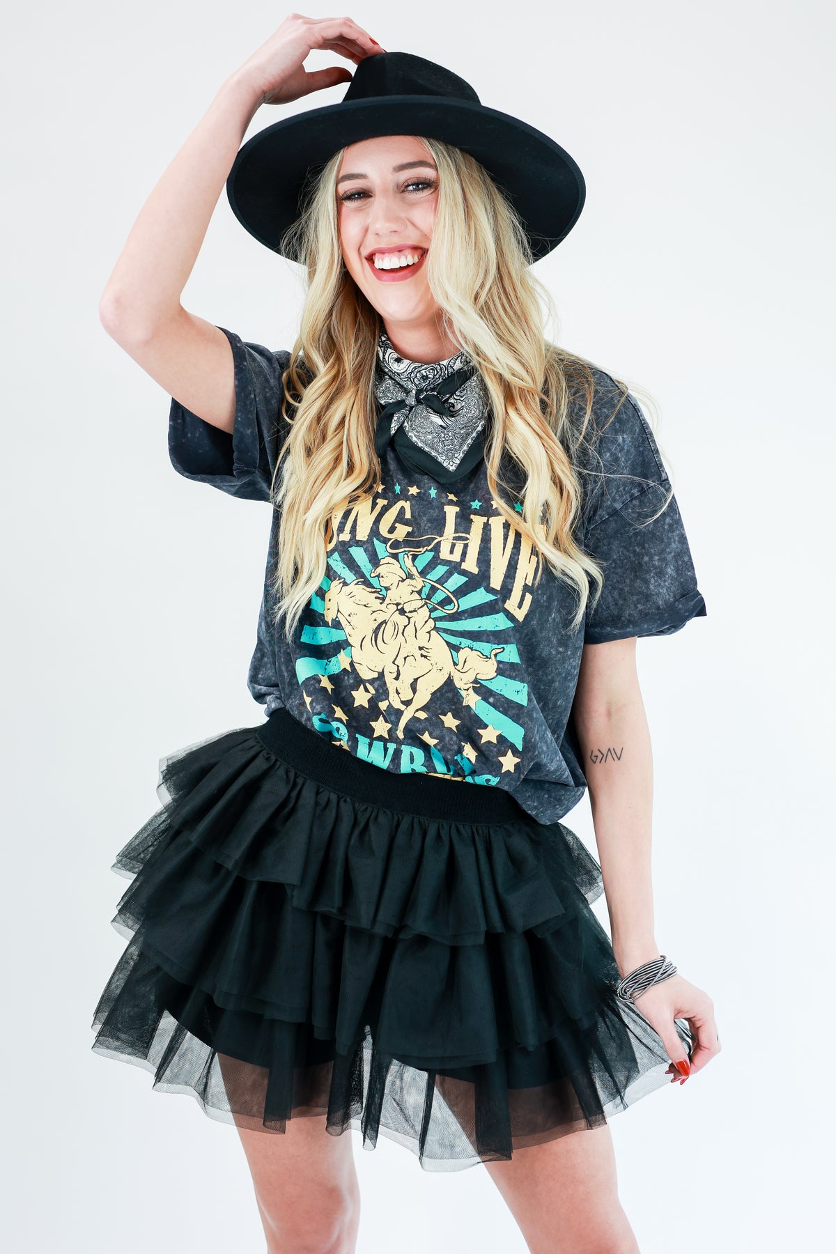 Party Move Tulle Skort In Black-Skirt-entro-Southern House