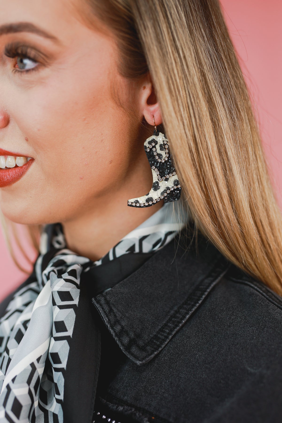 Two Step Queen Boot Earrings In Black-Sam Mi Jewelry-Southern House