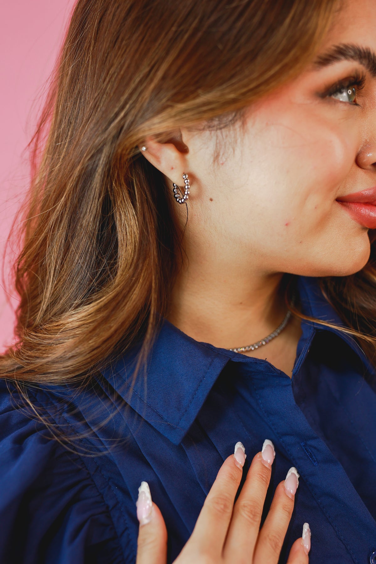 One Of A Kind Huggie Earrings In Silver-Earrings-Sam Mi Jewelry-Southern House