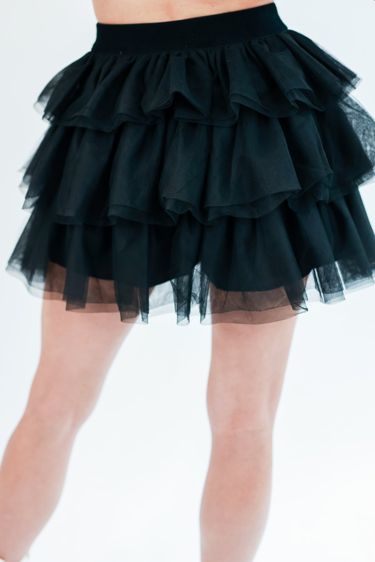 Party Move Tulle Skort In Black-Skirt-entro-Southern House
