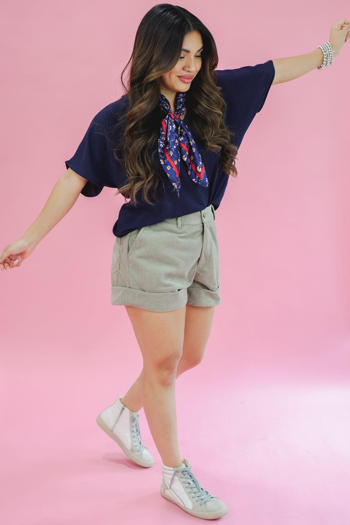 Living In Style Shift Top In Navy-Shirts/Top-Entro-Southern House