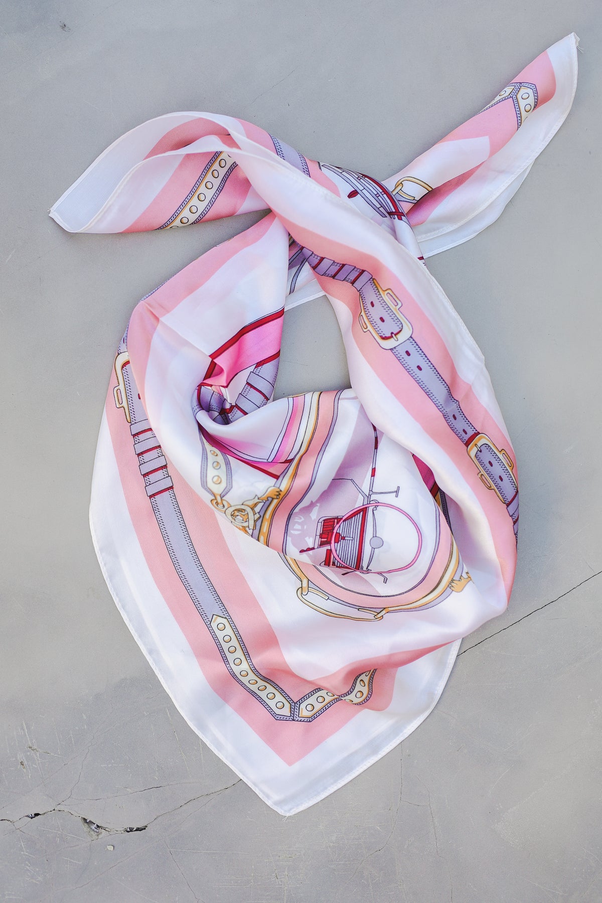 Blush Bridle Print Scarf - Pink-Joia-Southern House
