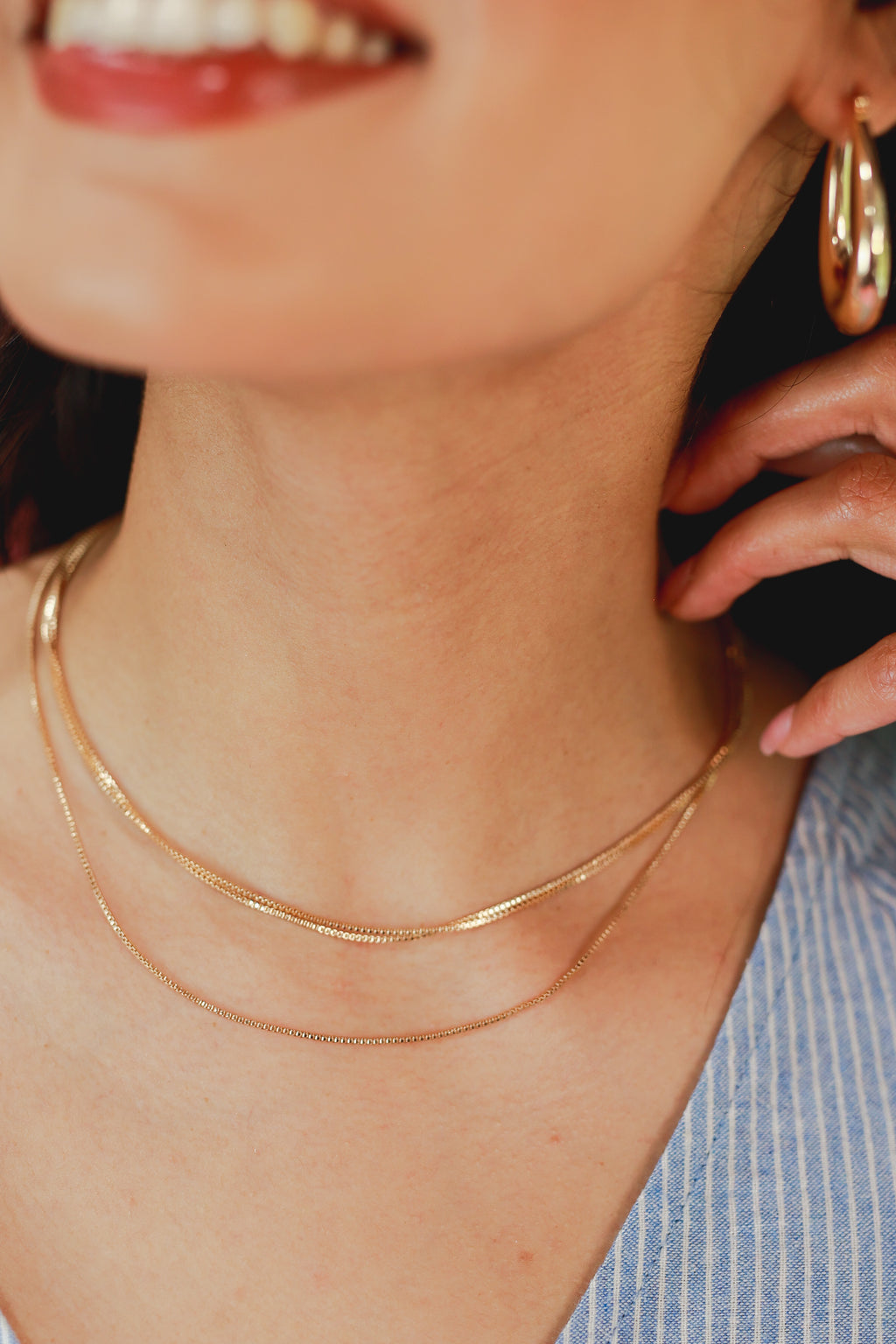Sea Breeze Diva Layered Necklace In Gold
