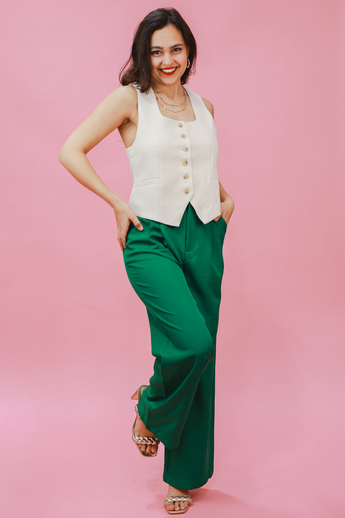 Style Match Trousers In Kelly Green-eesome-Southern House