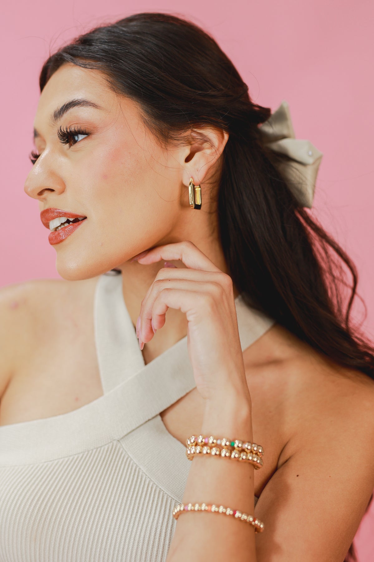 Favored Detail Square Hoops In Gold-Earrings-Southern House-Southern House