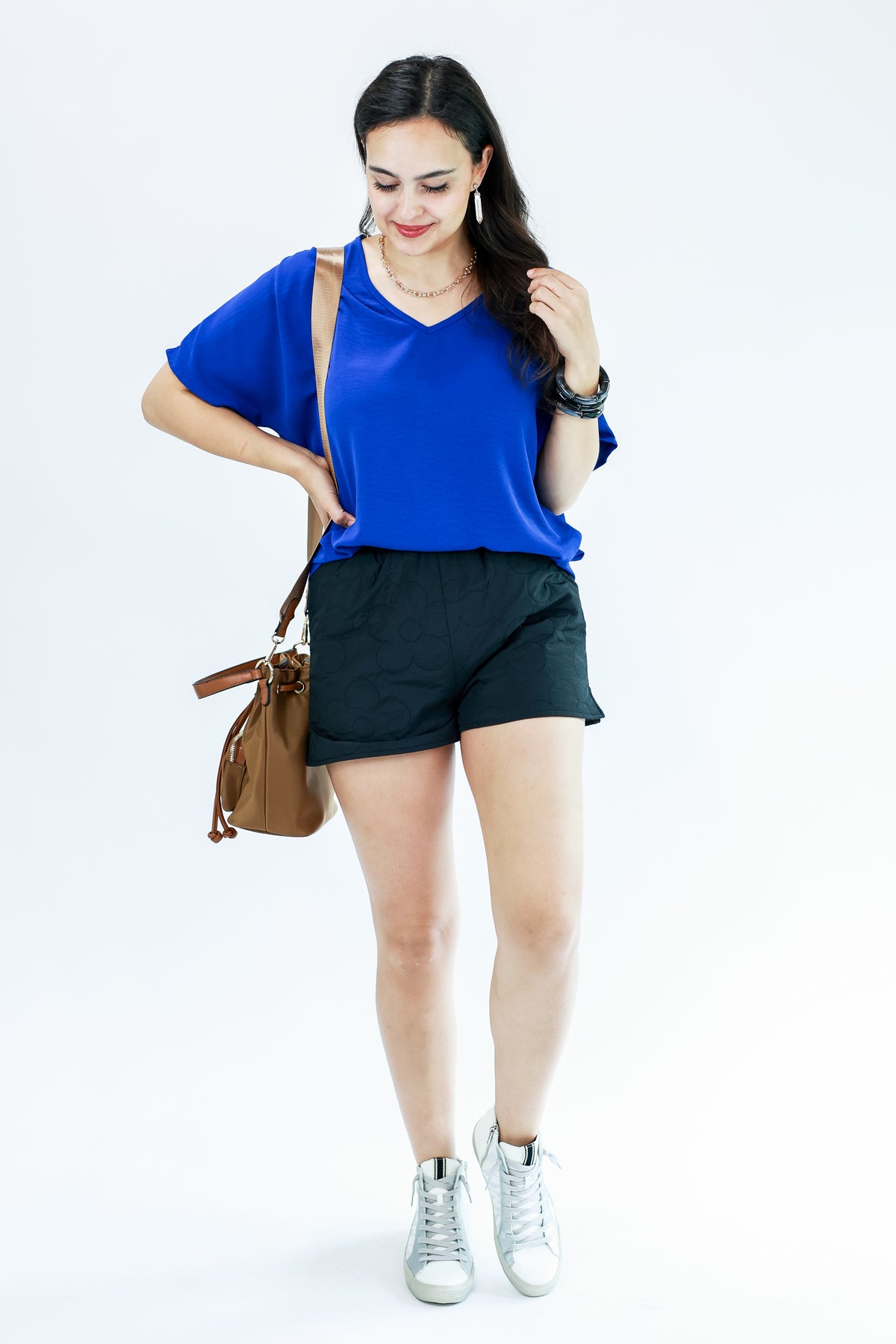 Living In Style Shift Top In Royal-Shirt/Tops-Entro-Southern House