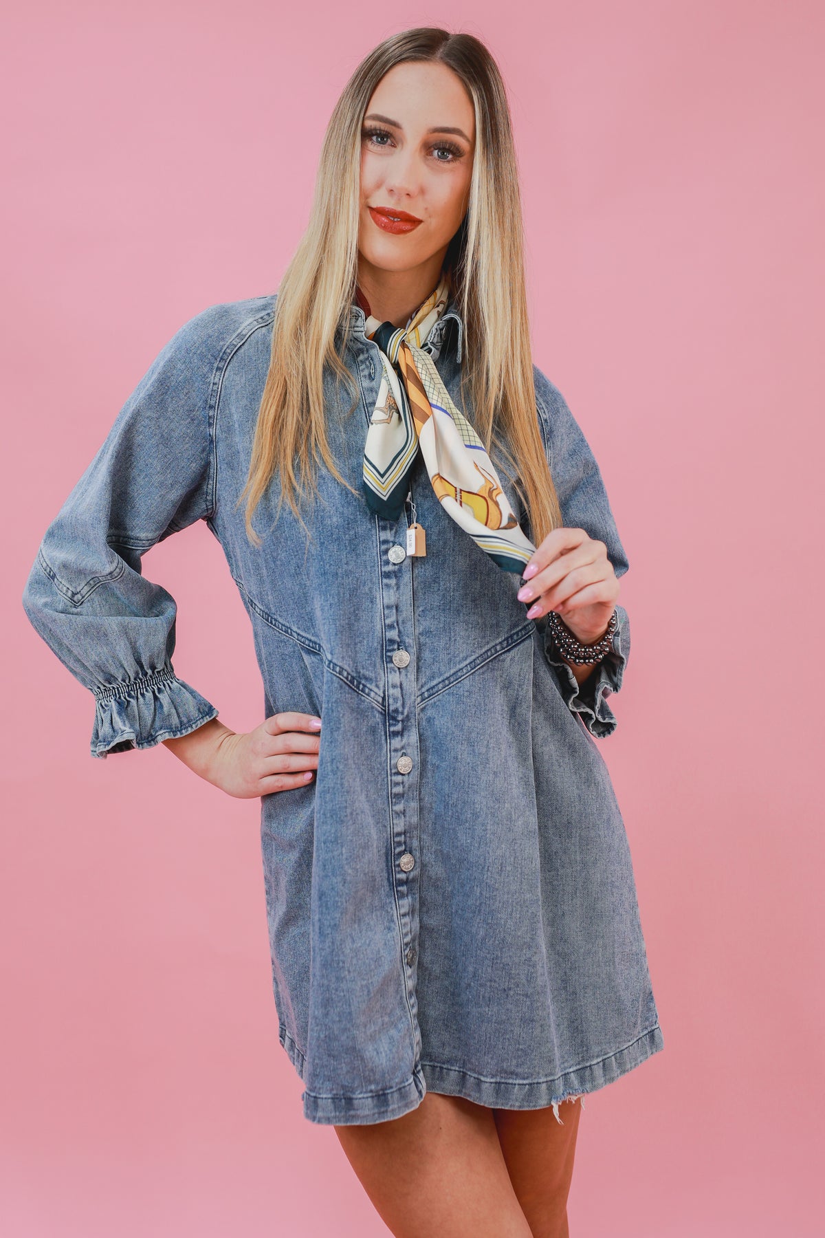 Ready To Ride Scarf In Navy-Scarf-Joia-Southern House