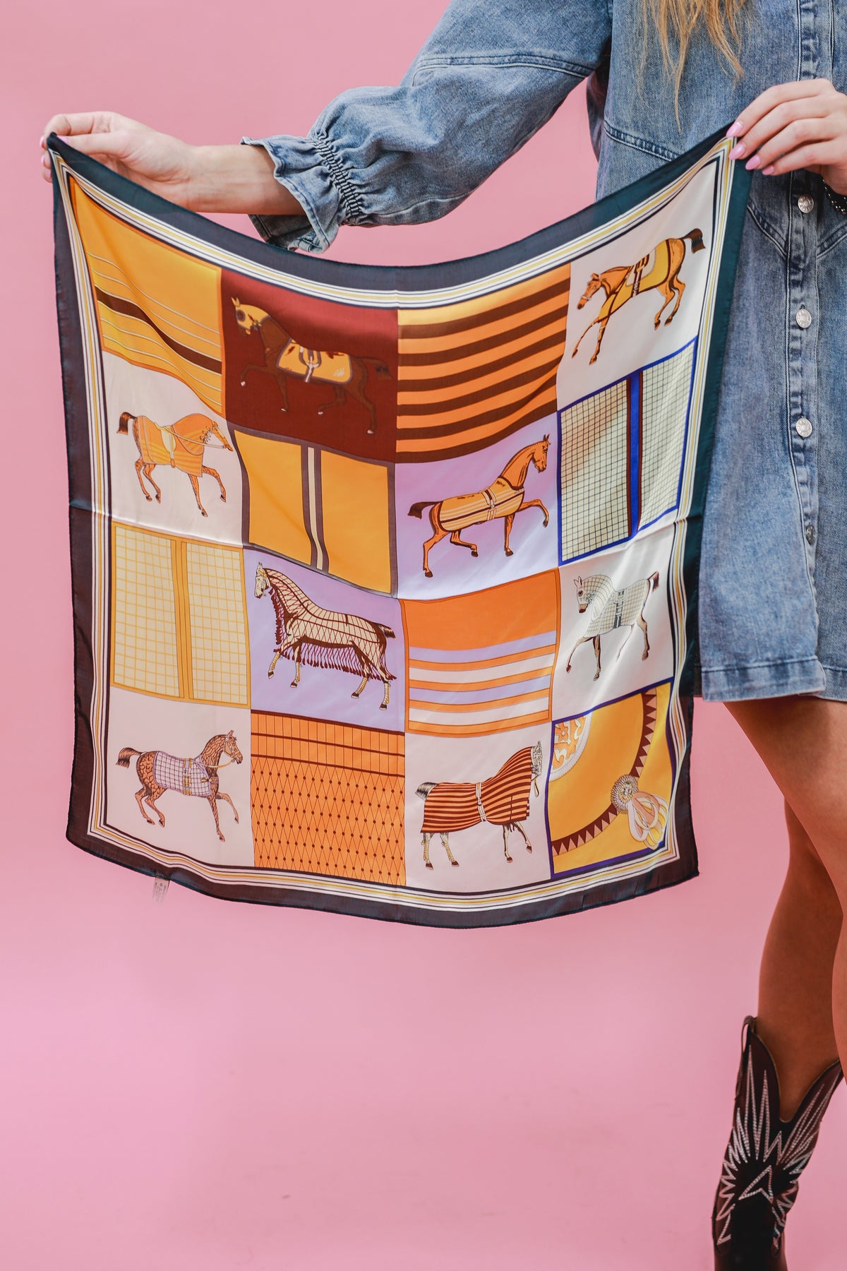 Ready To Ride Scarf In Navy-Scarf-Joia-Southern House