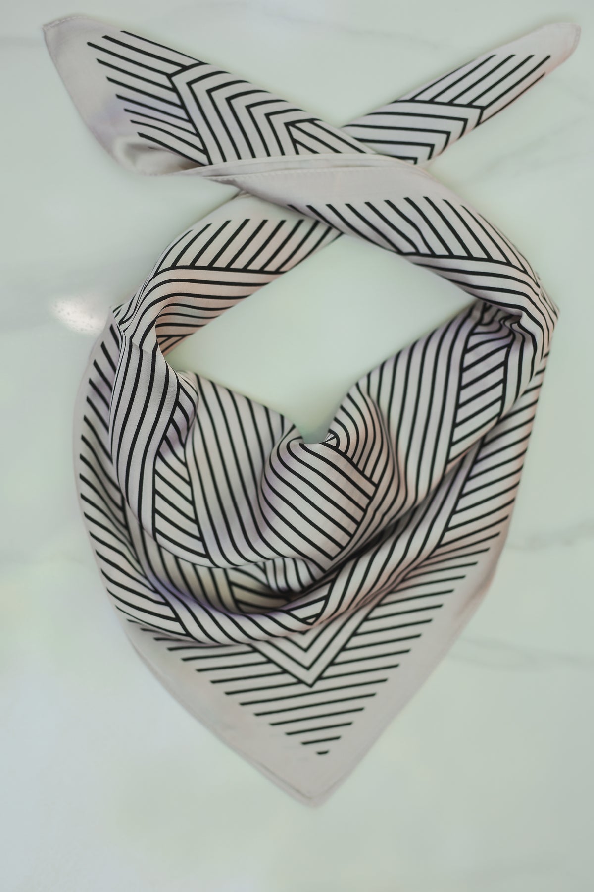 Mono Vibe Striped Scarf - Off White-Scarf-Southern House