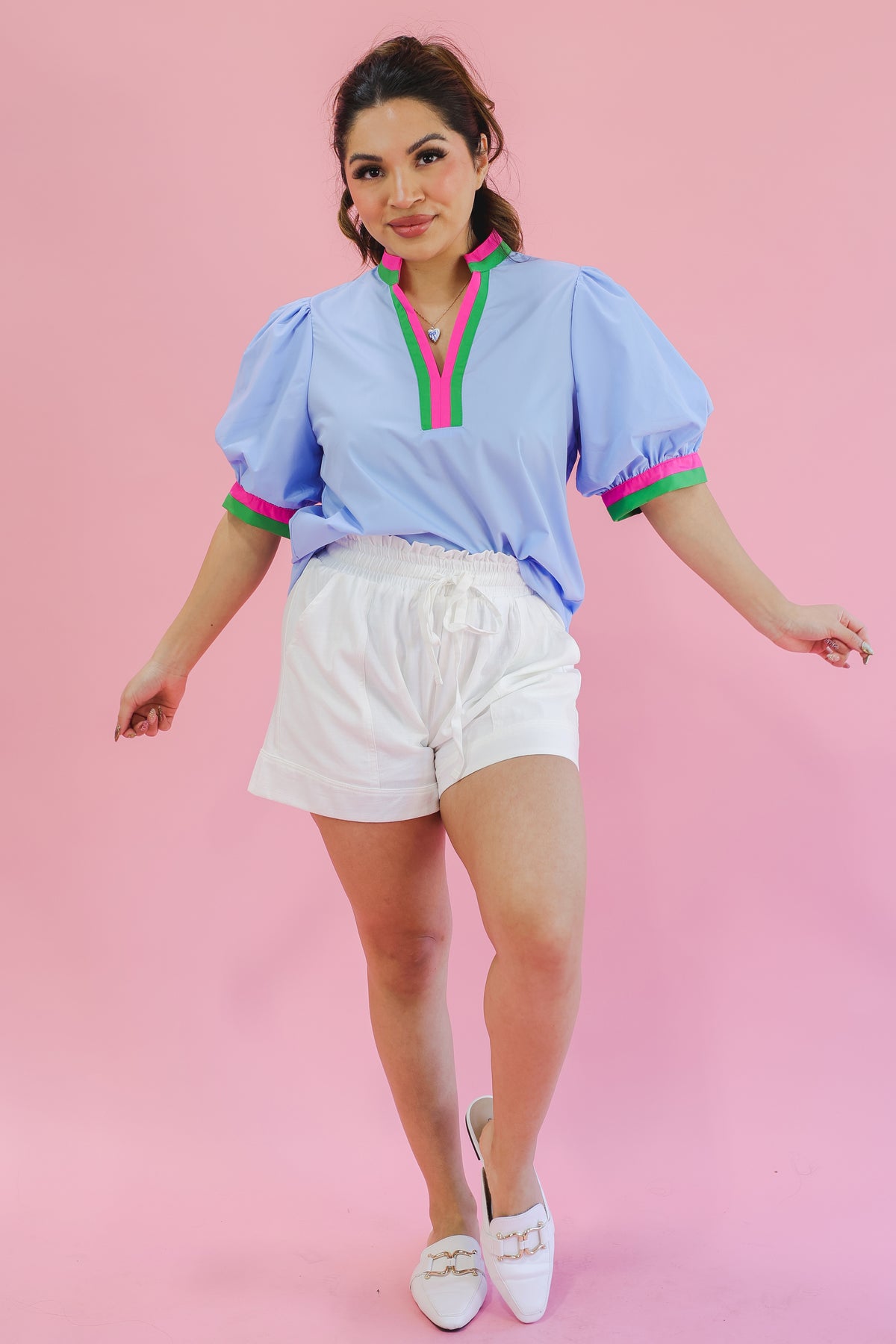 Kindness Counts Top - Chambray-Entro-Southern House