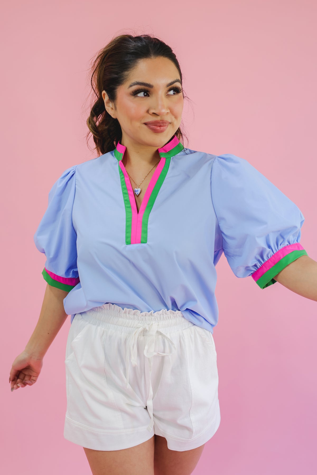 Kindness Counts Top - Chambray-Entro-Southern House