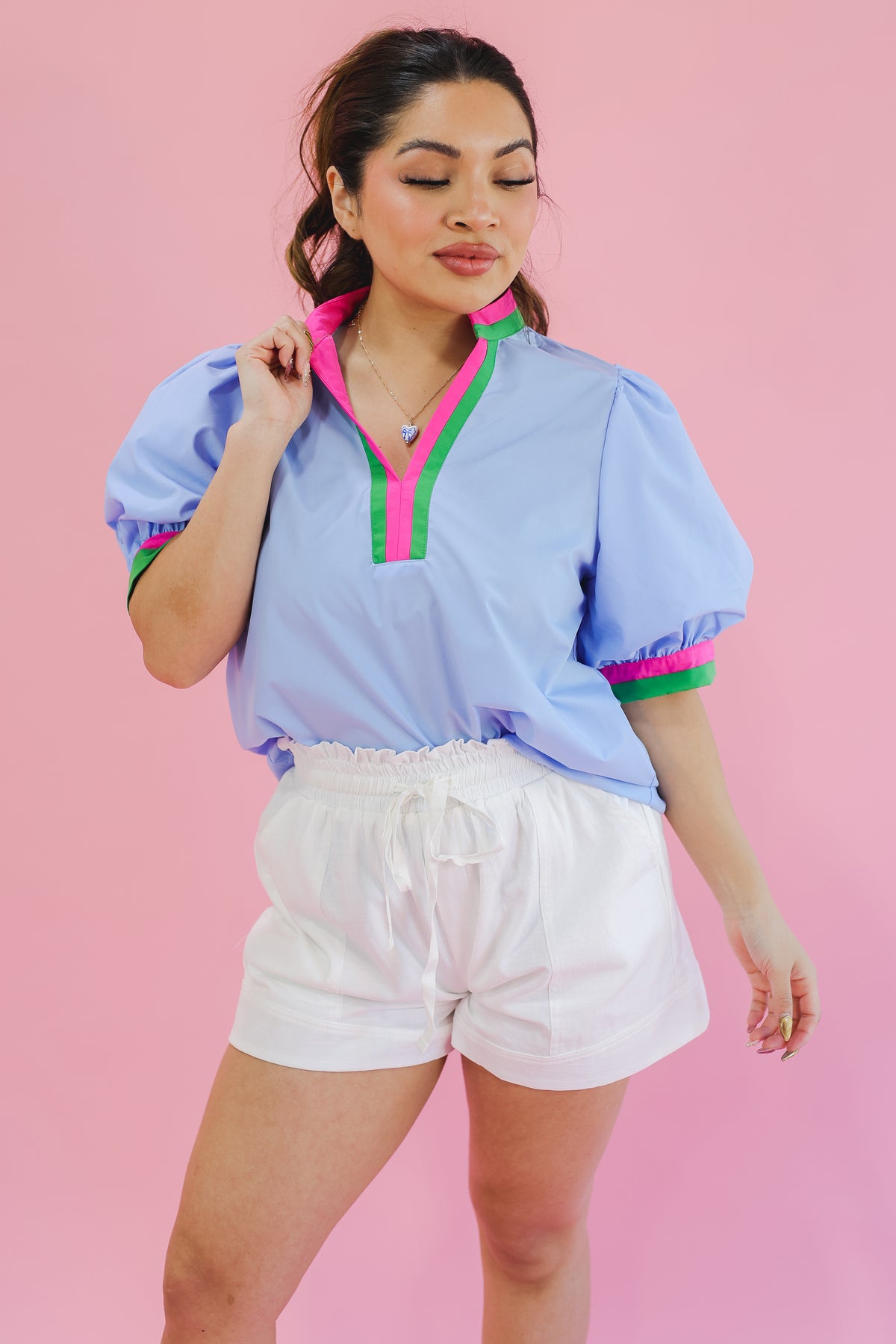 Kindness Counts Top - Chambray-Entro-Southern House