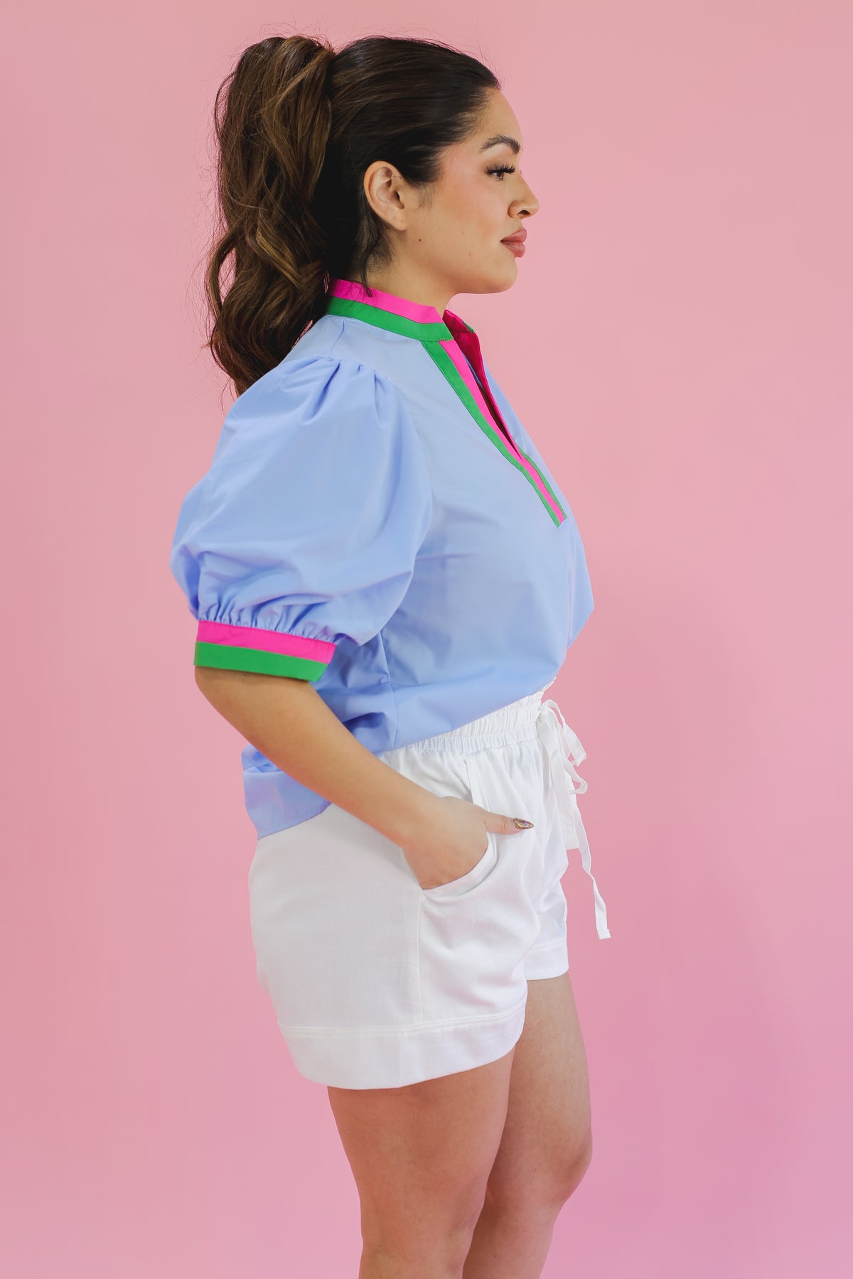 Kindness Counts Top - Chambray-Entro-Southern House