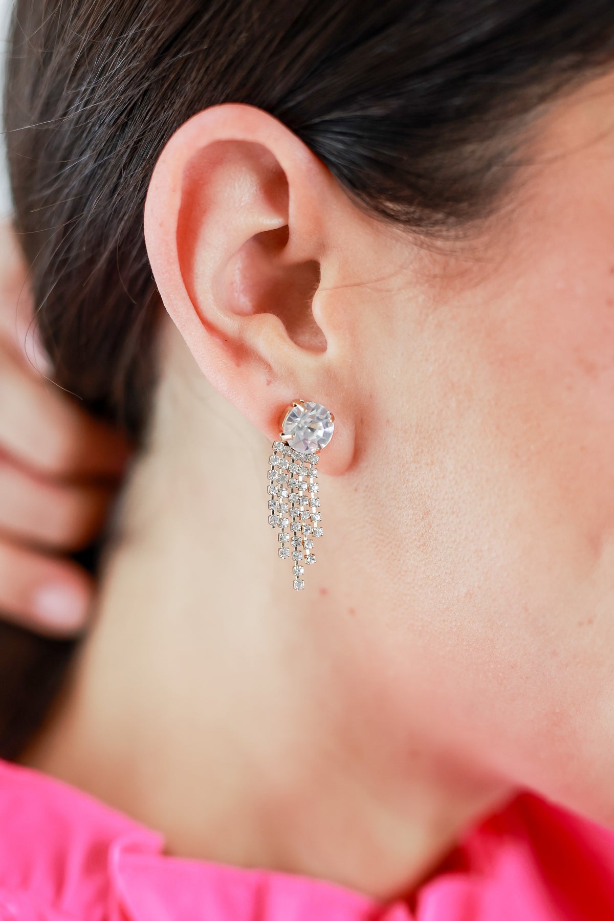 Weekends Shine Rhinestone Stud Earrings In Gold-Earrings-Golden Stella-Southern House