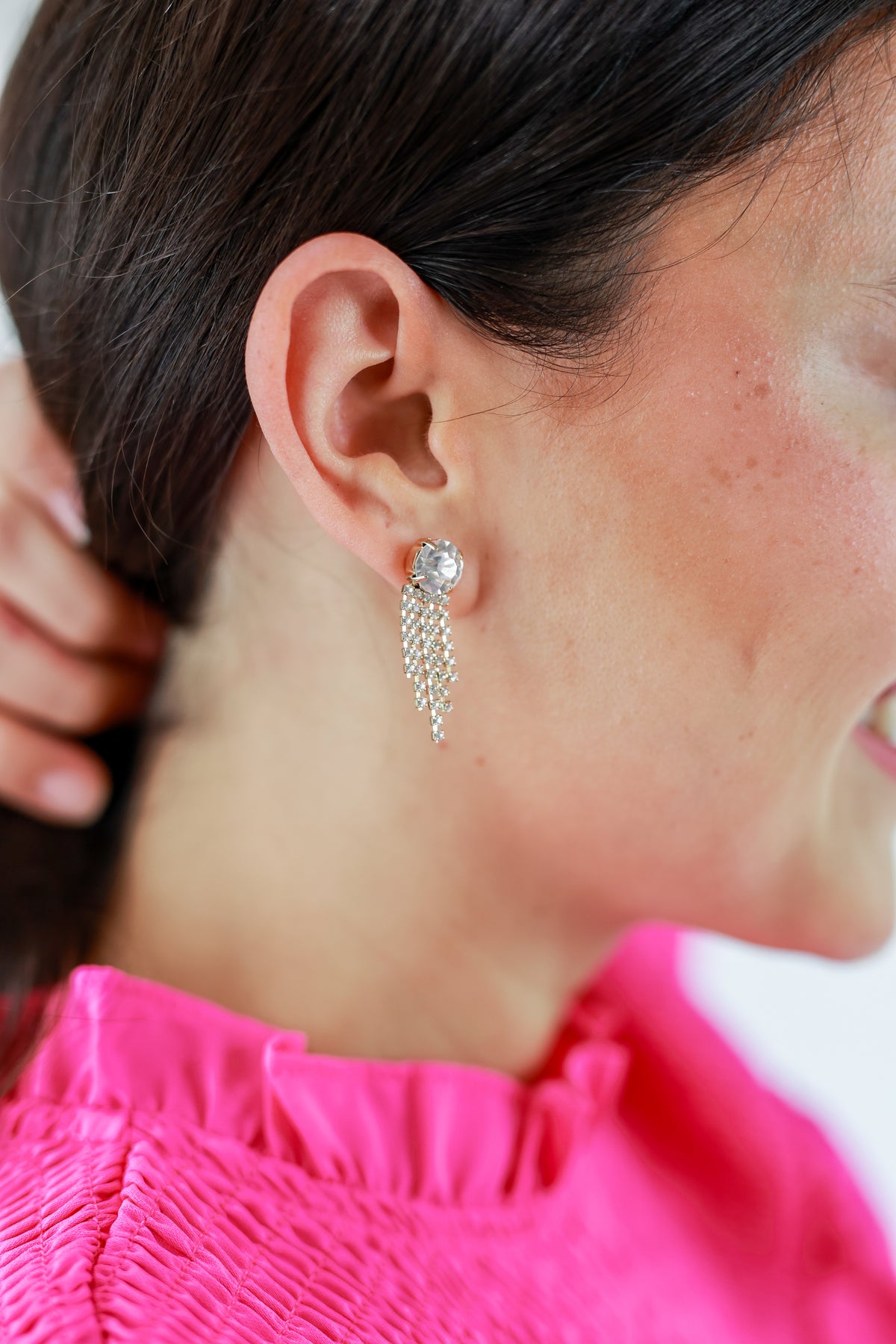 Weekends Shine Rhinestone Stud Earrings In Gold-Earrings-Golden Stella-Southern House