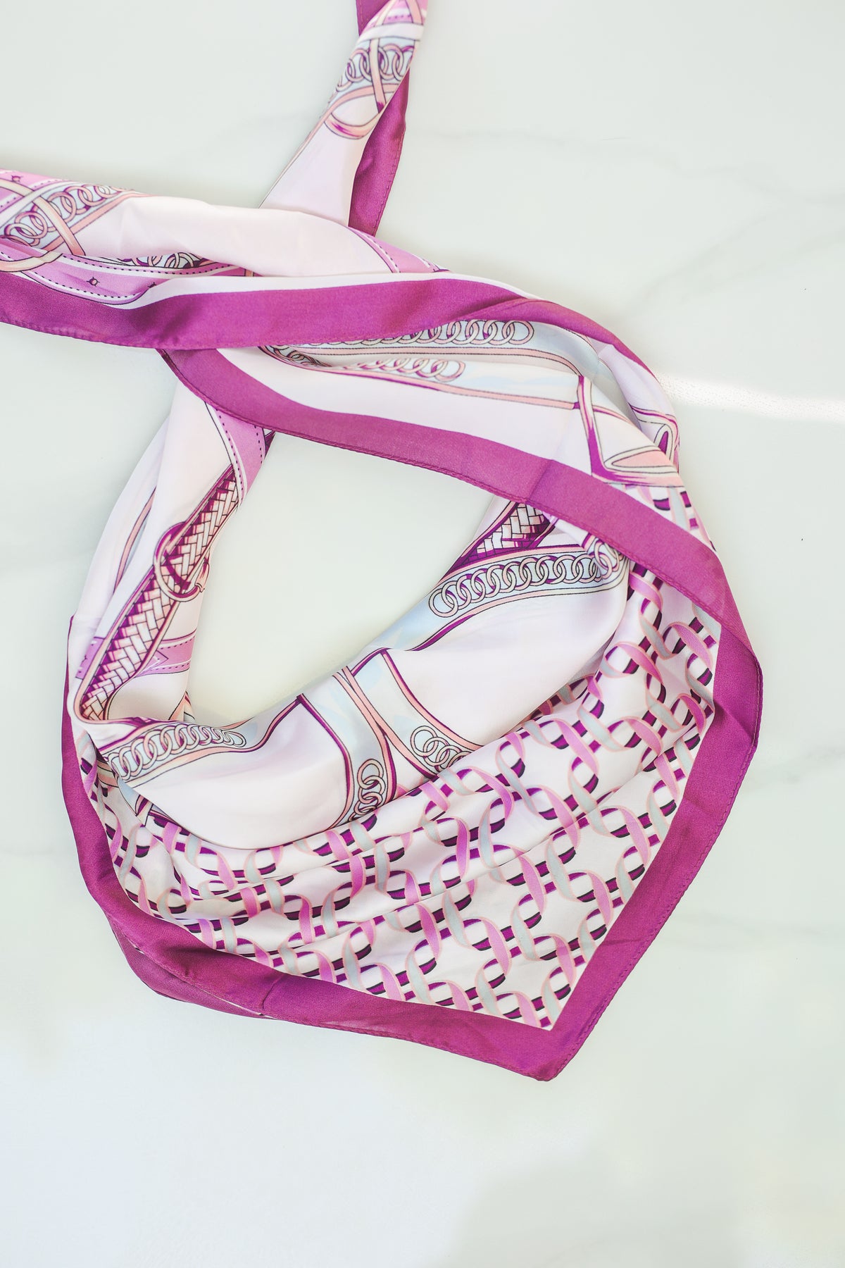 Rosé Reins Twisted Chain Scarf - Plum-Joia-Southern House