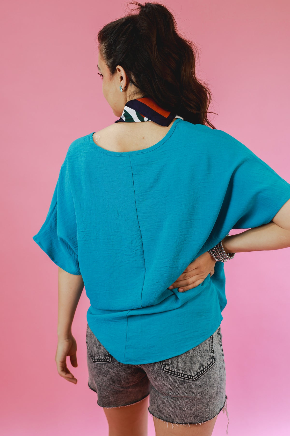 Living In Style Shift Top In Turquoise-Entro-Southern House