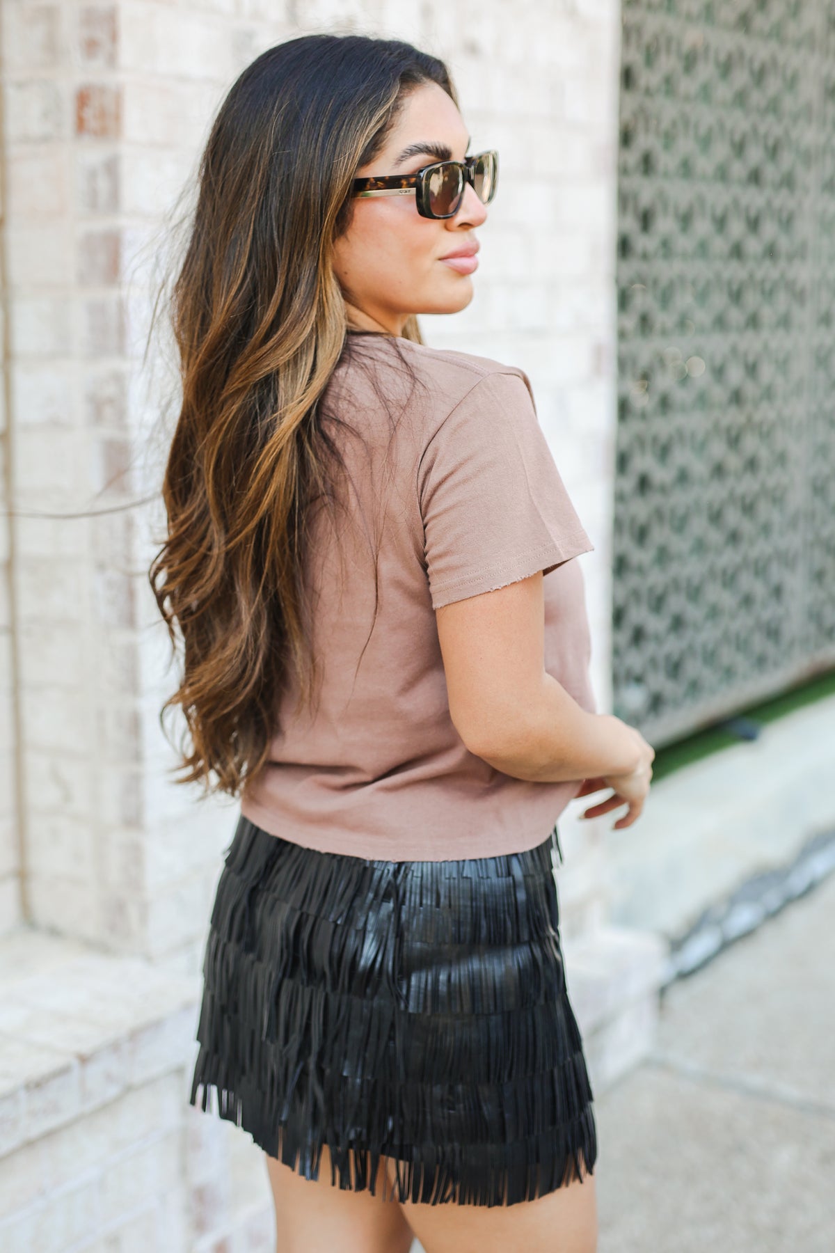 Stitch Cowgirl Tee – Brown-tees-Southern House