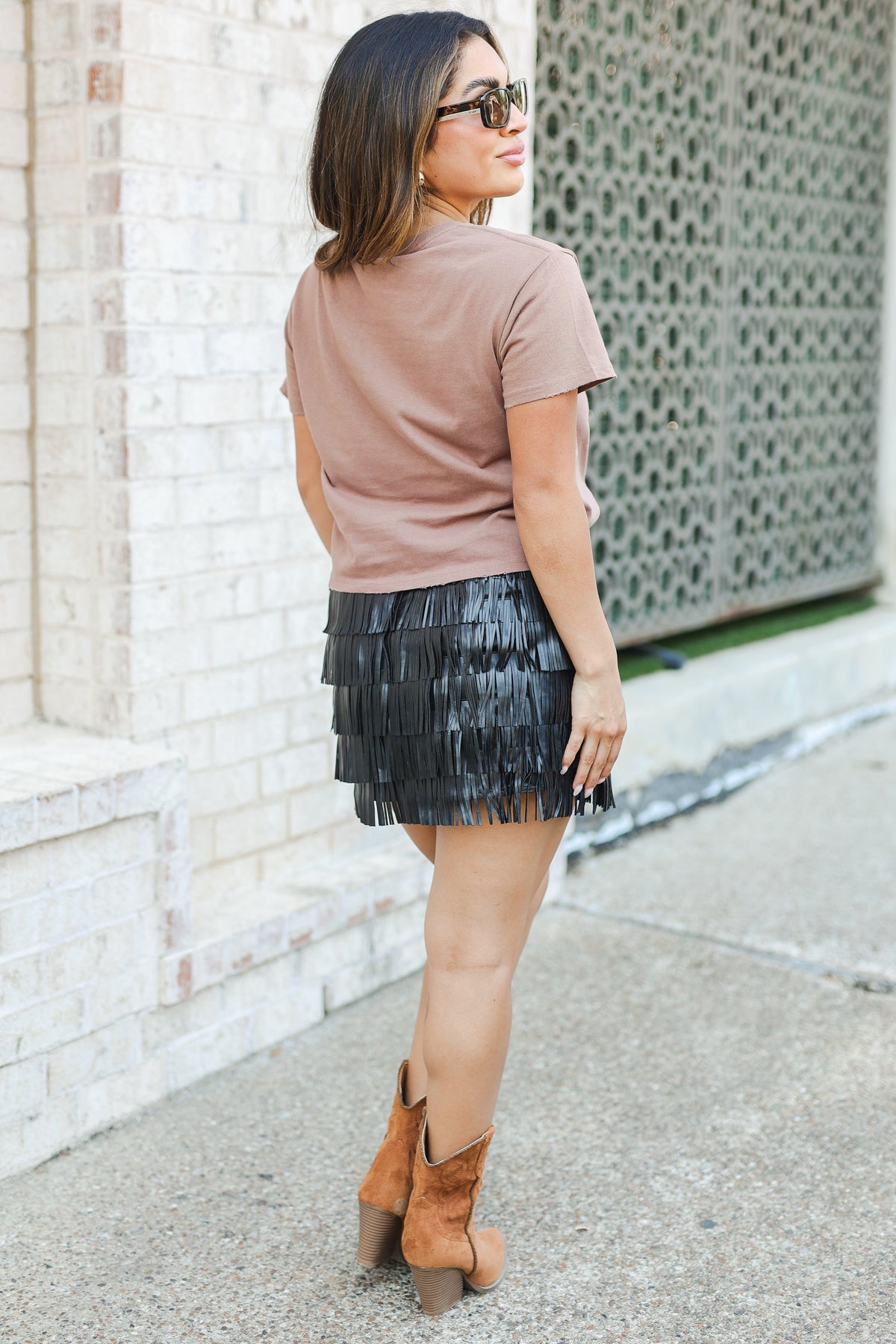 Stitch Cowgirl Tee – Brown-tees-Southern House