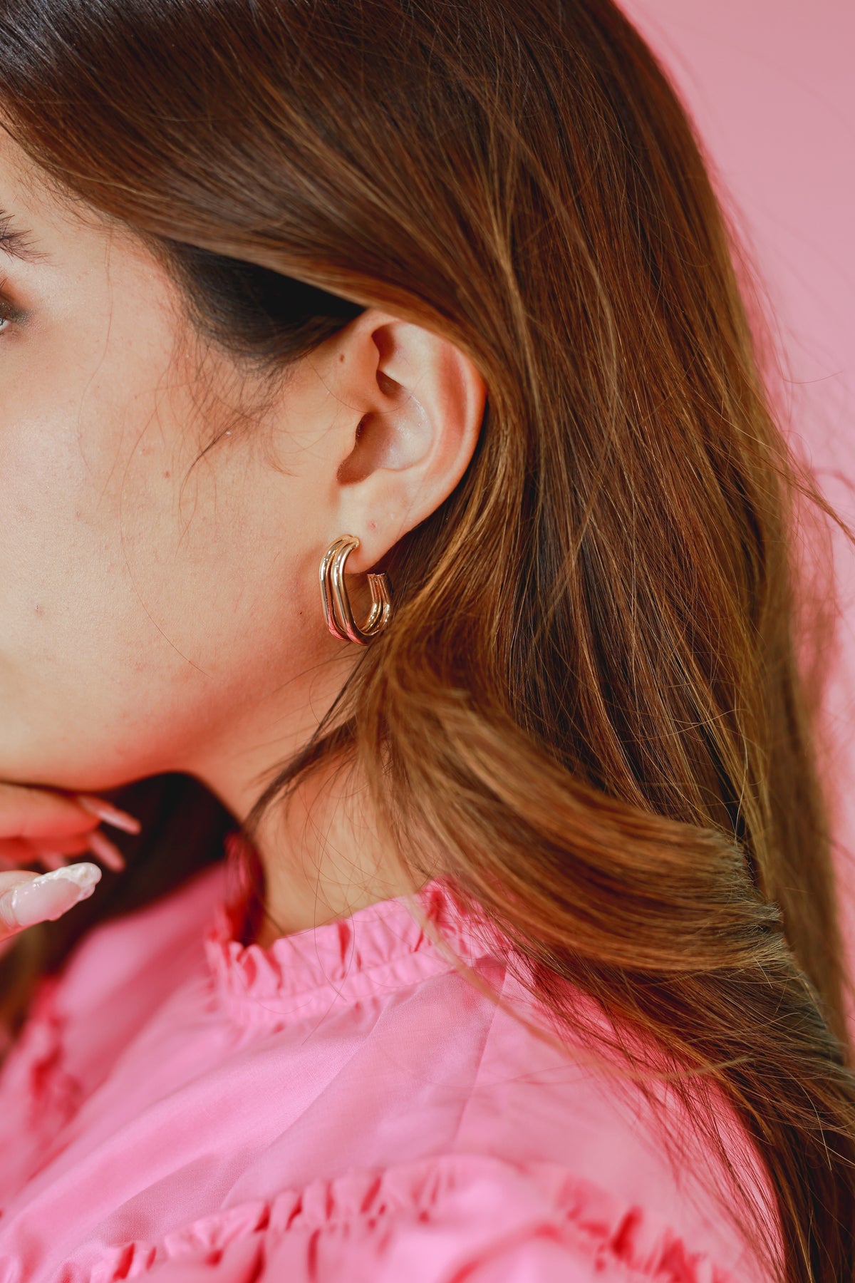 Whispering Angel Earrings In Gold-Southern House-Southern House