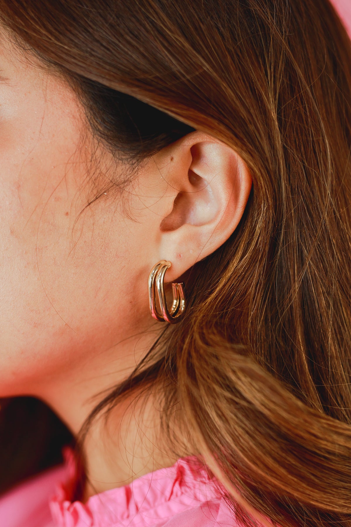 Whispering Angel Earrings In Gold-Southern House-Southern House