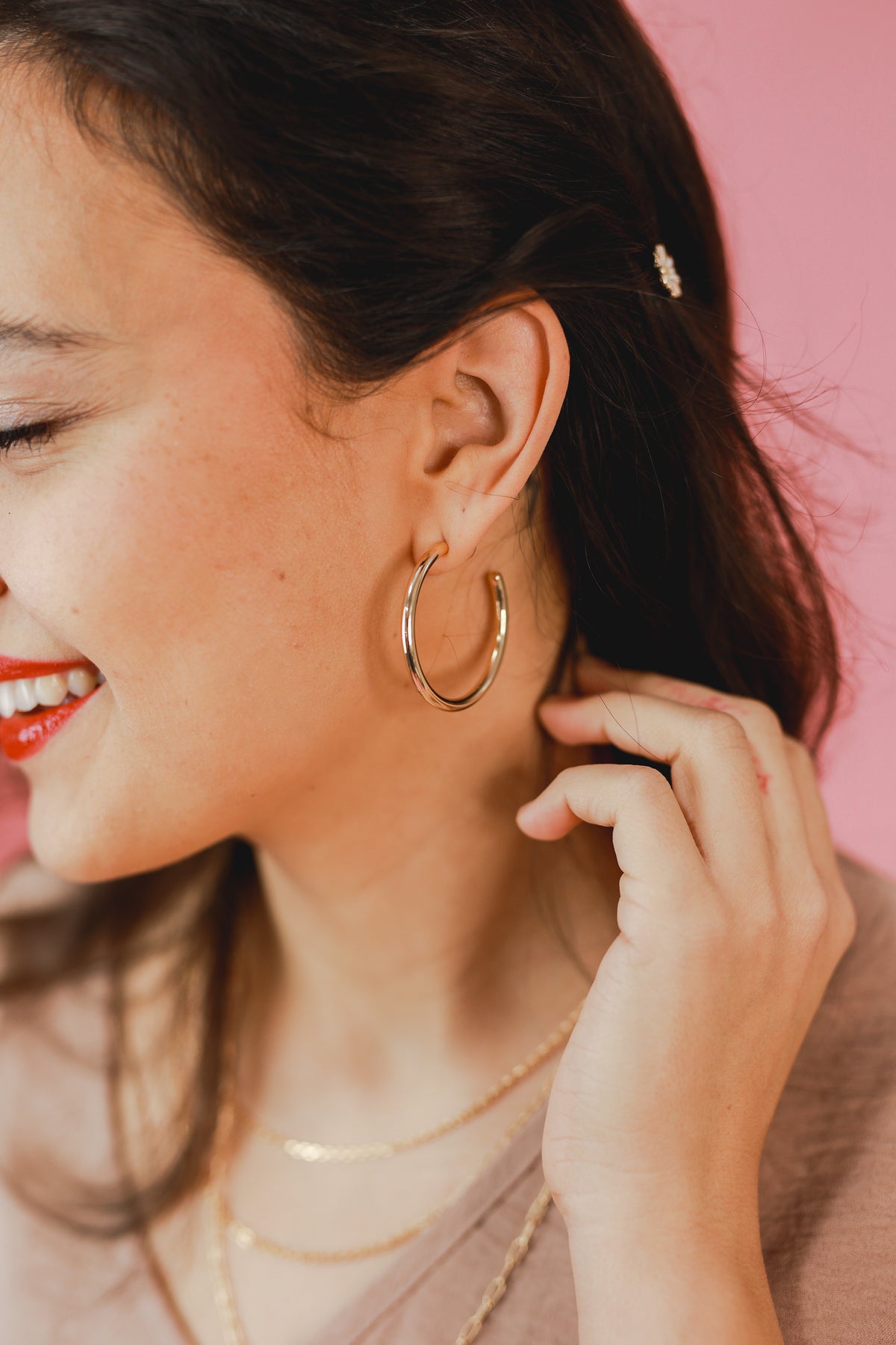 You're The One Hoops In Gold-Earrings-Southern House-Southern House