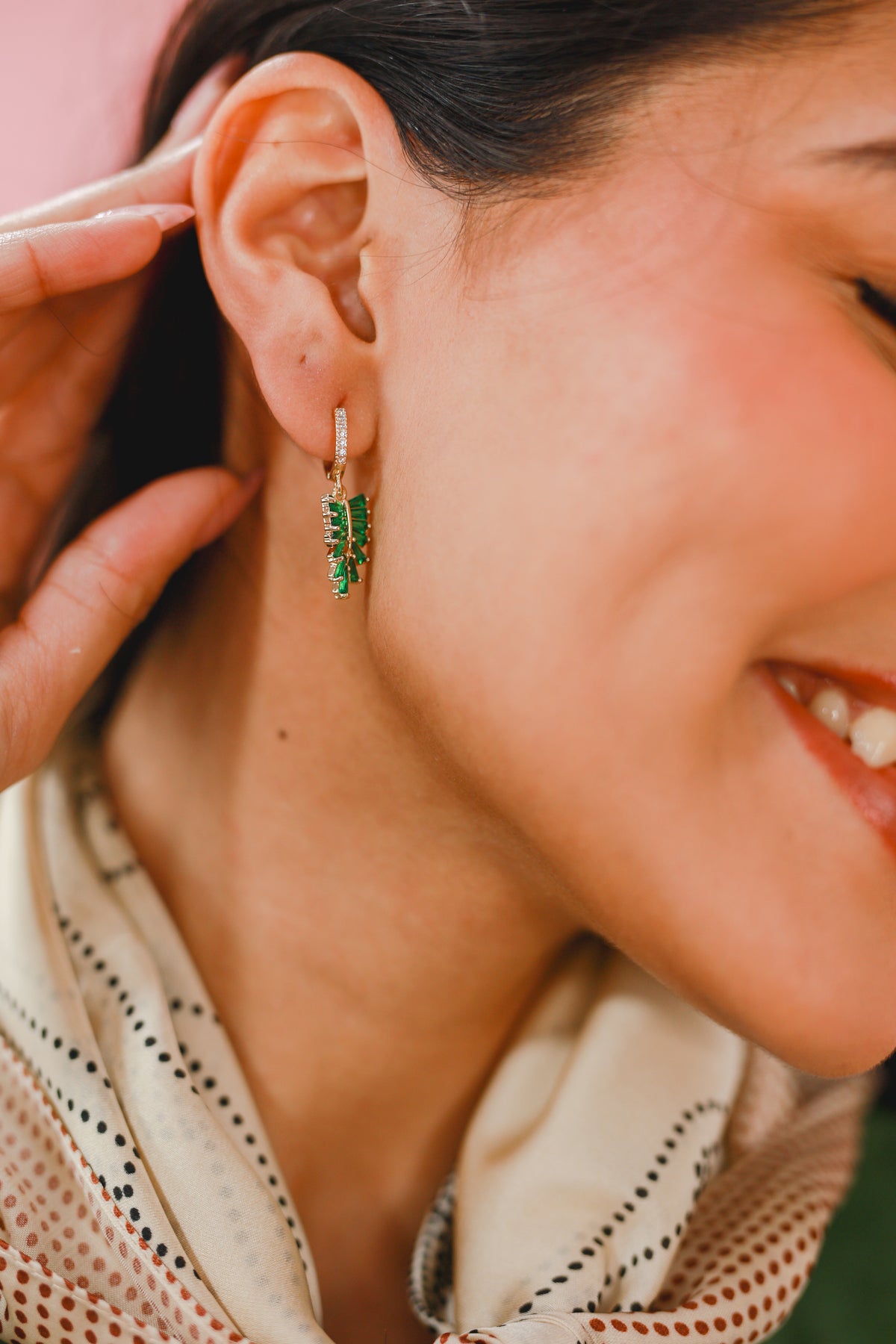 Banana Leaf Earrings In Green-Southern House-Southern House