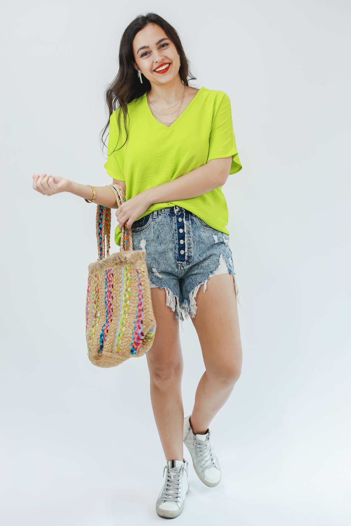 Living In Style Top In Lime-Entro-Southern House