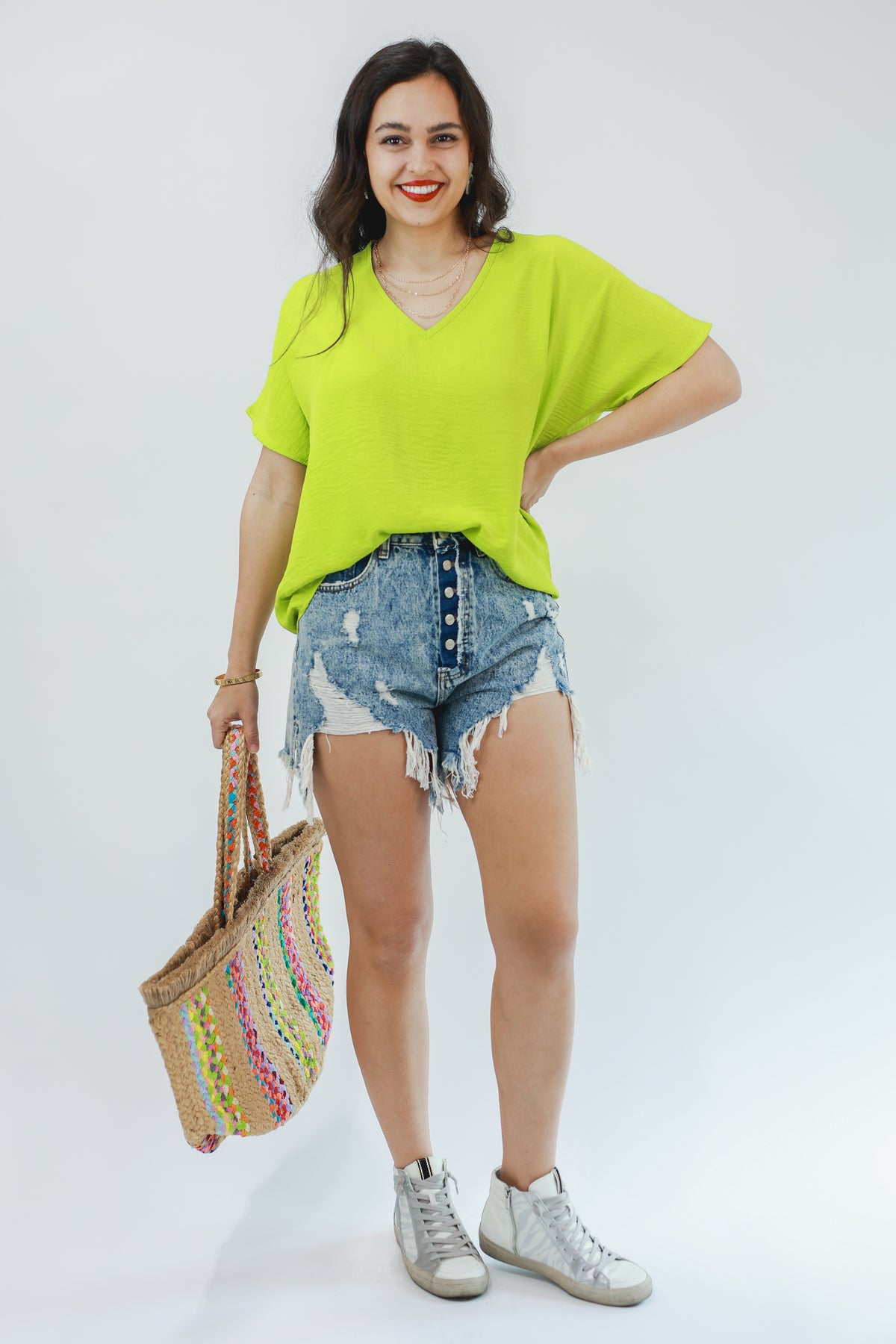 Living In Style Top In Lime-Entro-Southern House
