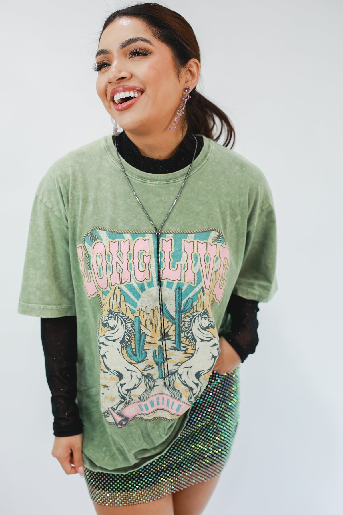 Howdy Sparkle Acrylic Earrings-Earrings-Sam Mi Jewelry-Southern House