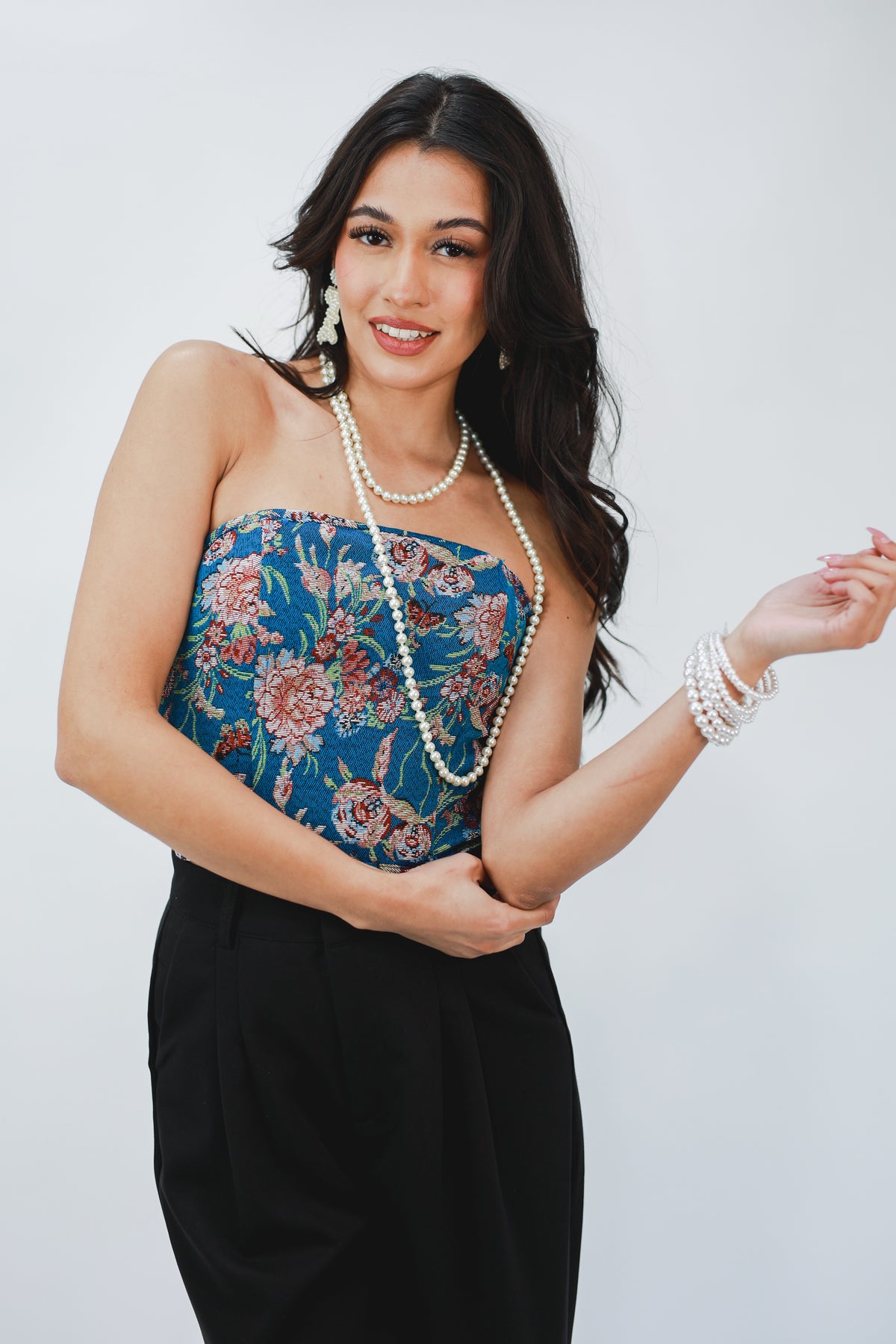 Dressing For The Time Pearl Long Necklace-Necklace-Sam Mi Jewelry-Southern House