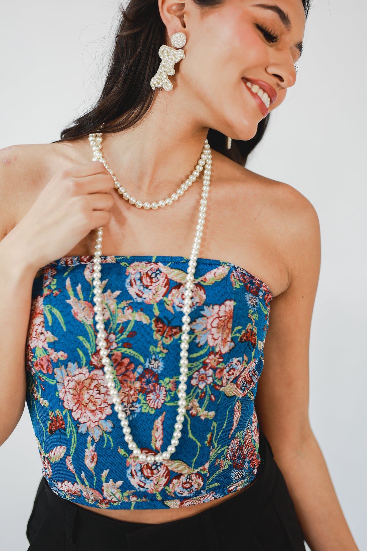 Dressing For The Time Pearl Long Necklace-Necklace-Sam Mi Jewelry-Southern House