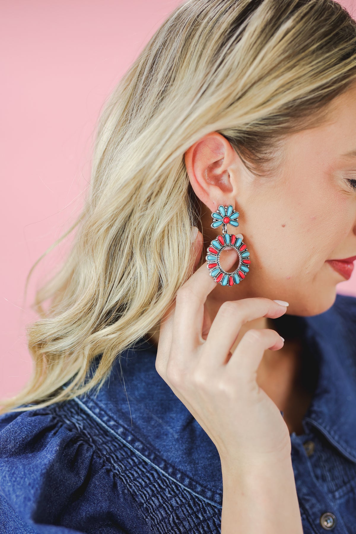 Love For Cowgirls Earrings - Red-Southern House-Southern House