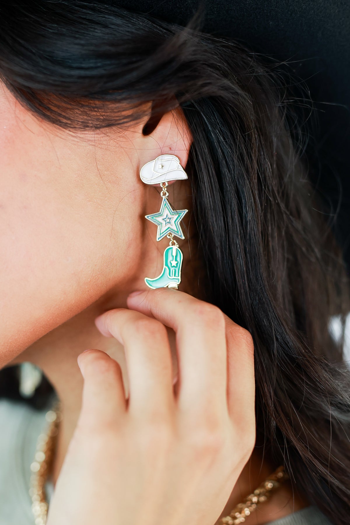 Rodeo Chic Earrings In Turquoise-Earrings-Sam Mi Jewelry-Southern House