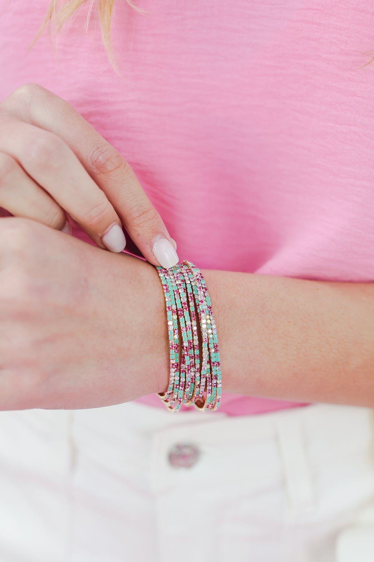 VIP Party Bracelet Set - Soft Pink-Bracelet-Sam Mi Jewelry-Southern House