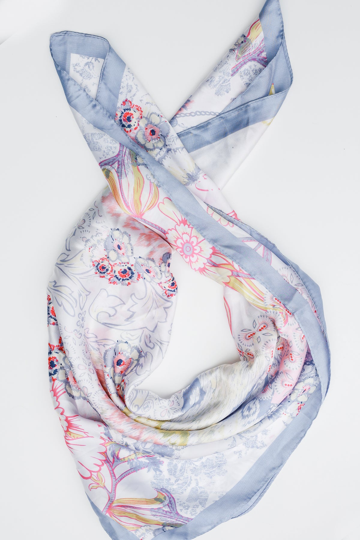Floral Moment Scarf In Sky Blue-Southern House-Southern House