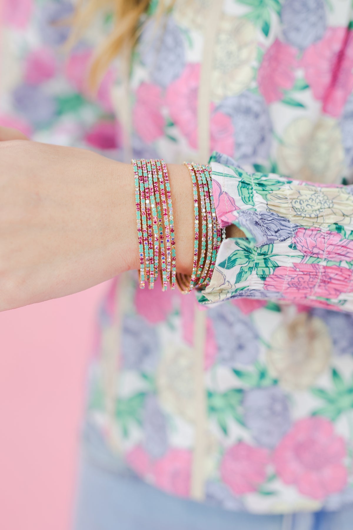 VIP Party Bracelet Set - Soft Pink-Bracelet-Sam Mi Jewelry-Southern House