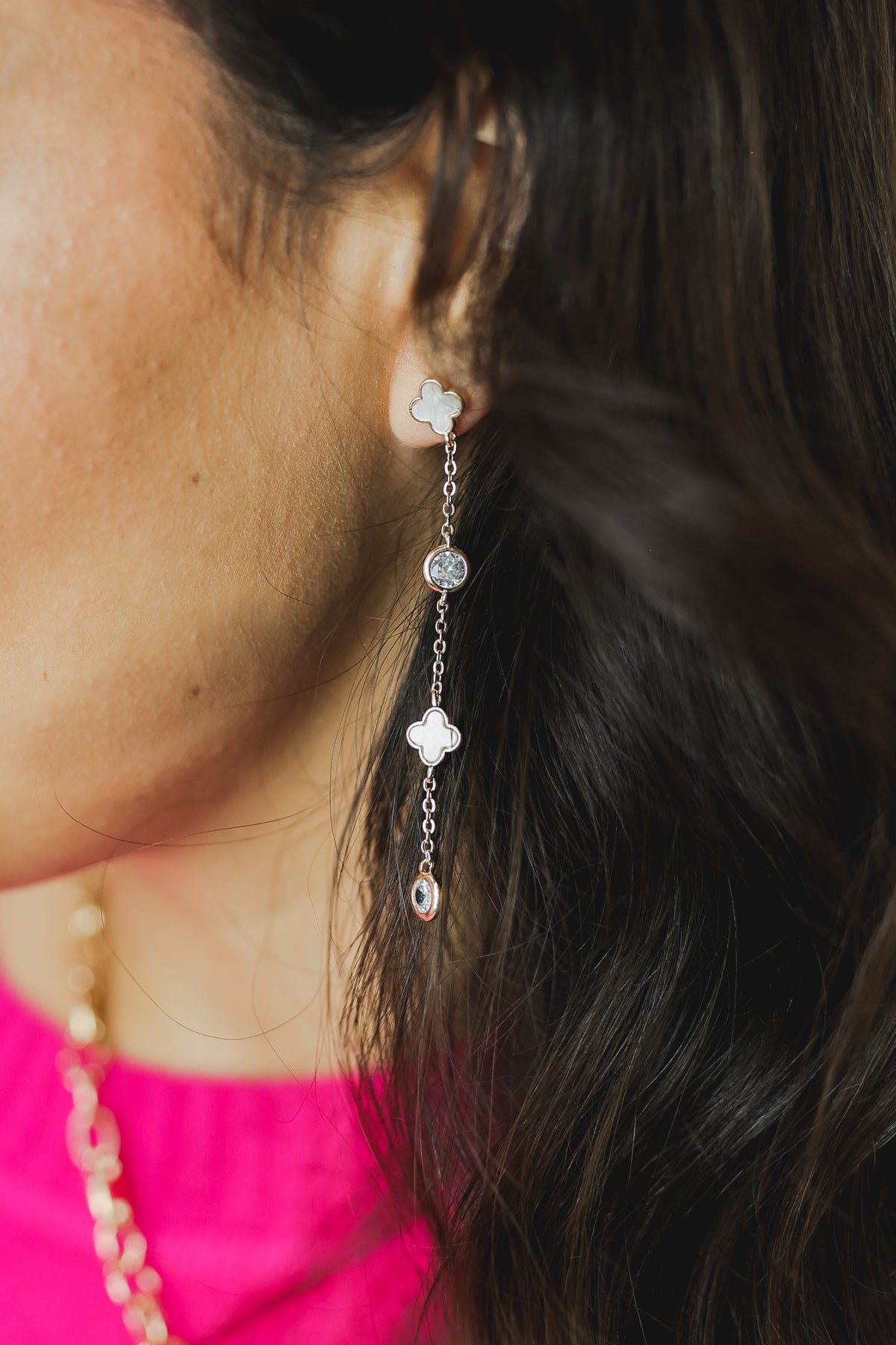 Clover Lover Earrings In Ivory-Southern House-Southern House