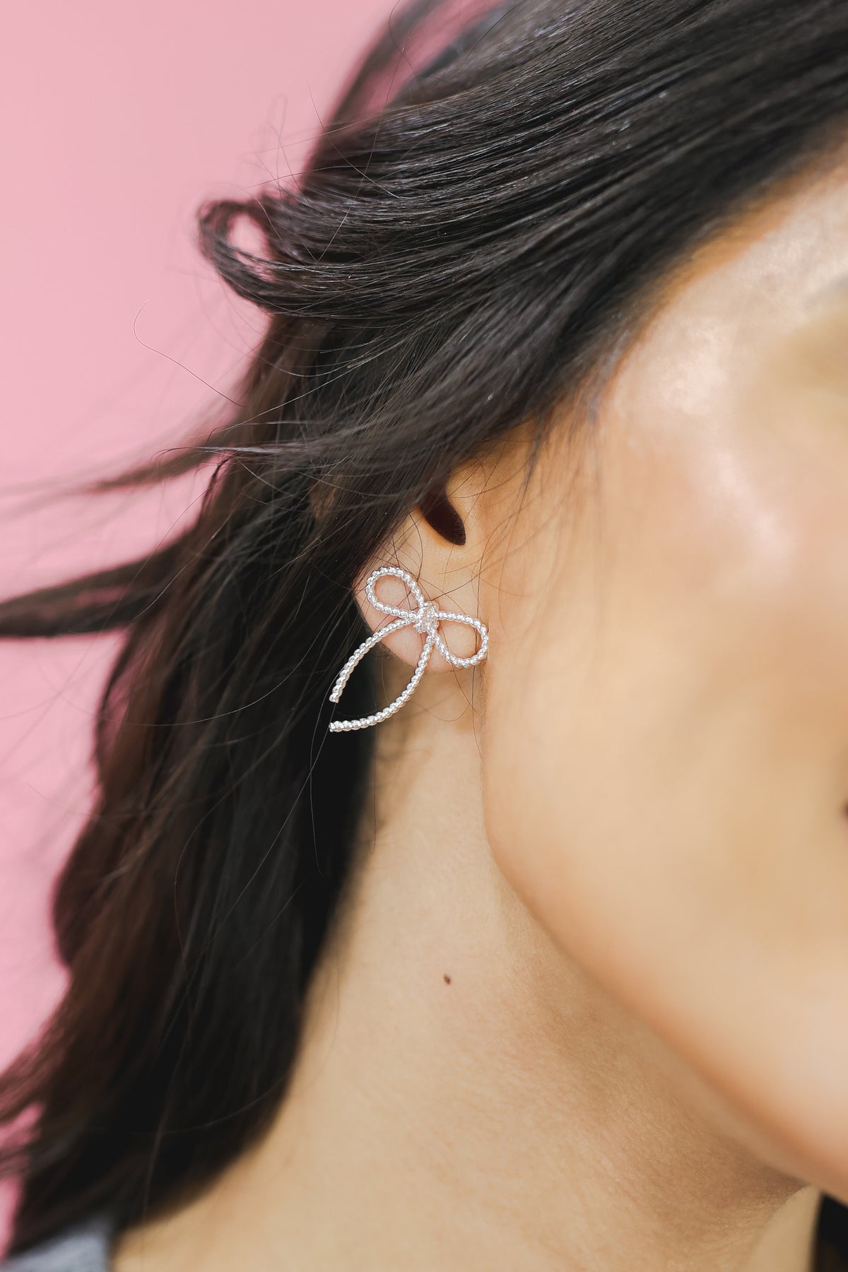 Ribbon Ready Earrings In Silver-Southern House-Southern House