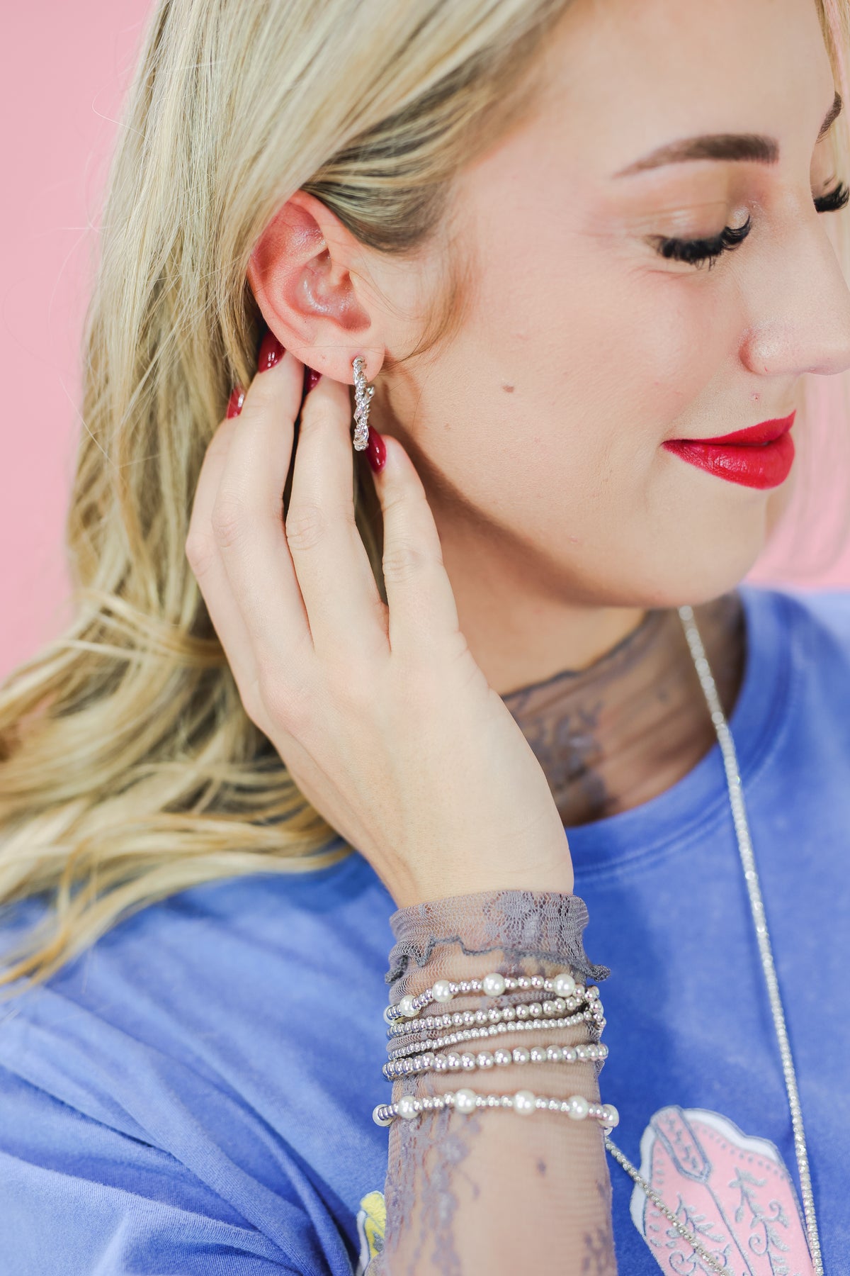 Thousand Stars Earrings In Silver-Southern House-Southern House