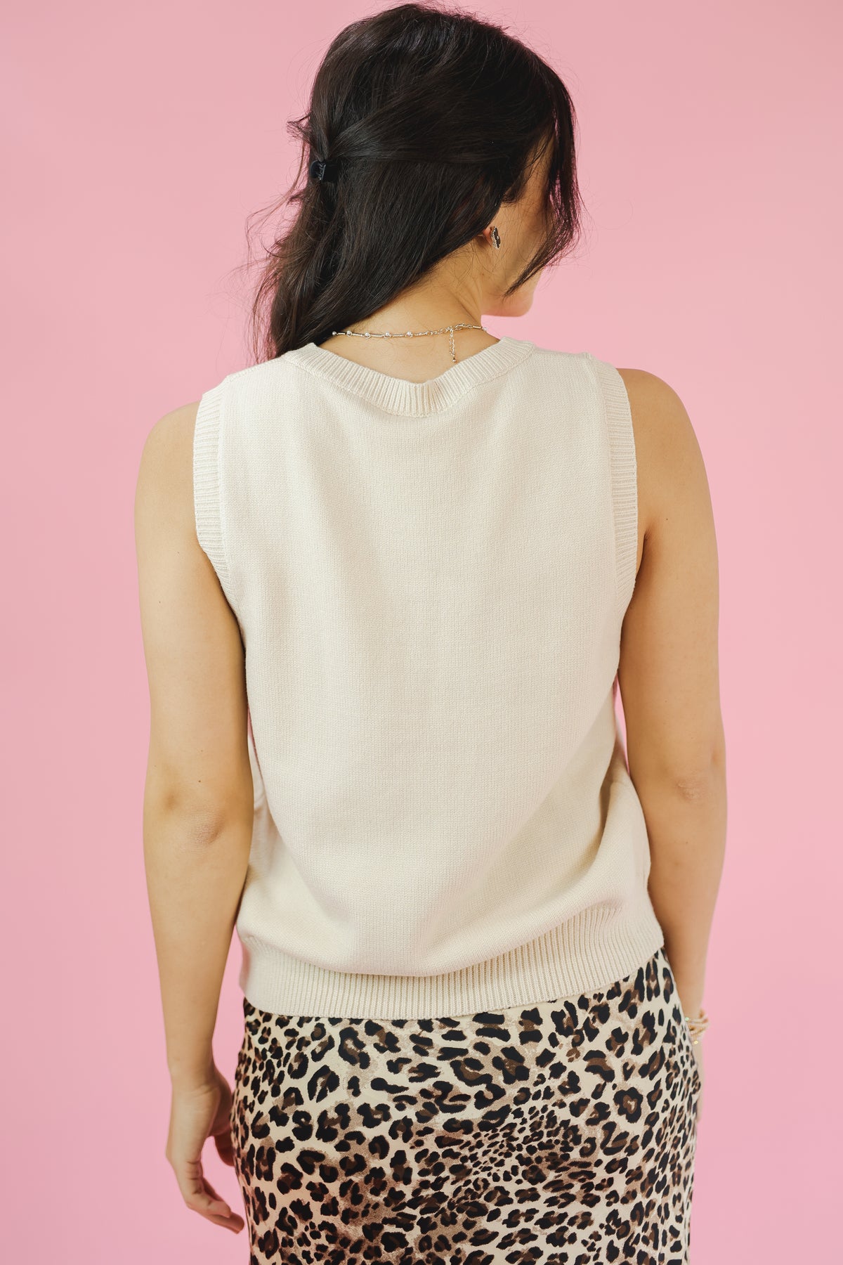 Knit And Calm Tank - Cream-Le lis-Southern House