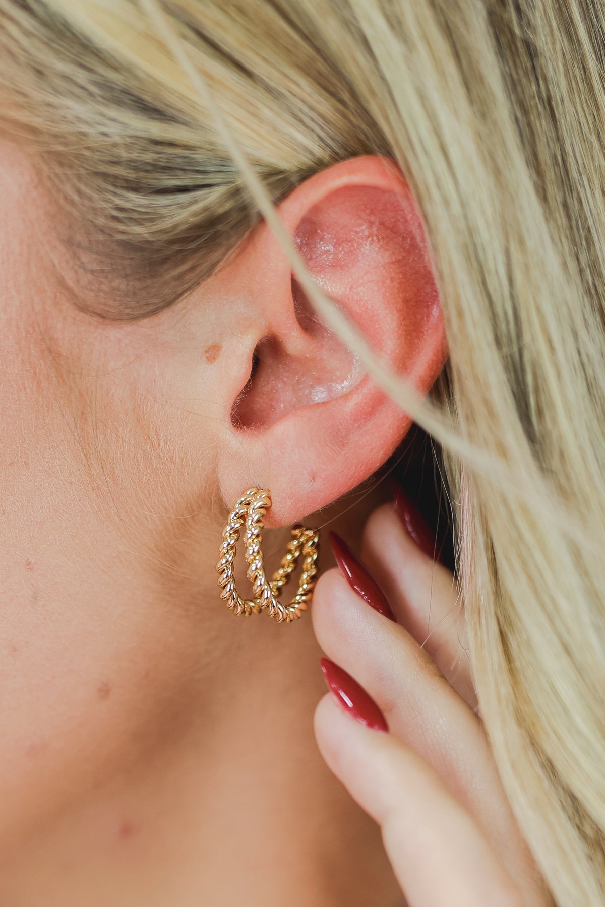 Weekend Getaway Earrings In Gold-Southern House-Southern House