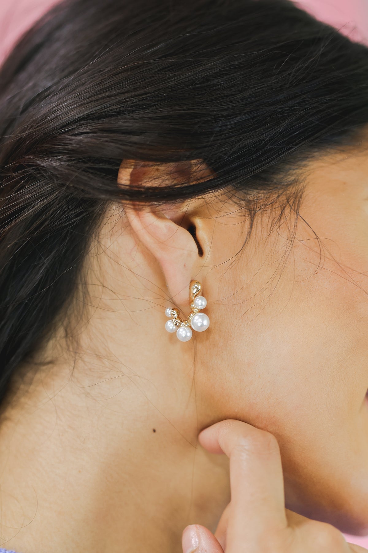 Dynamic Duo Pearl Earrings In Gold-Southern House-Southern House