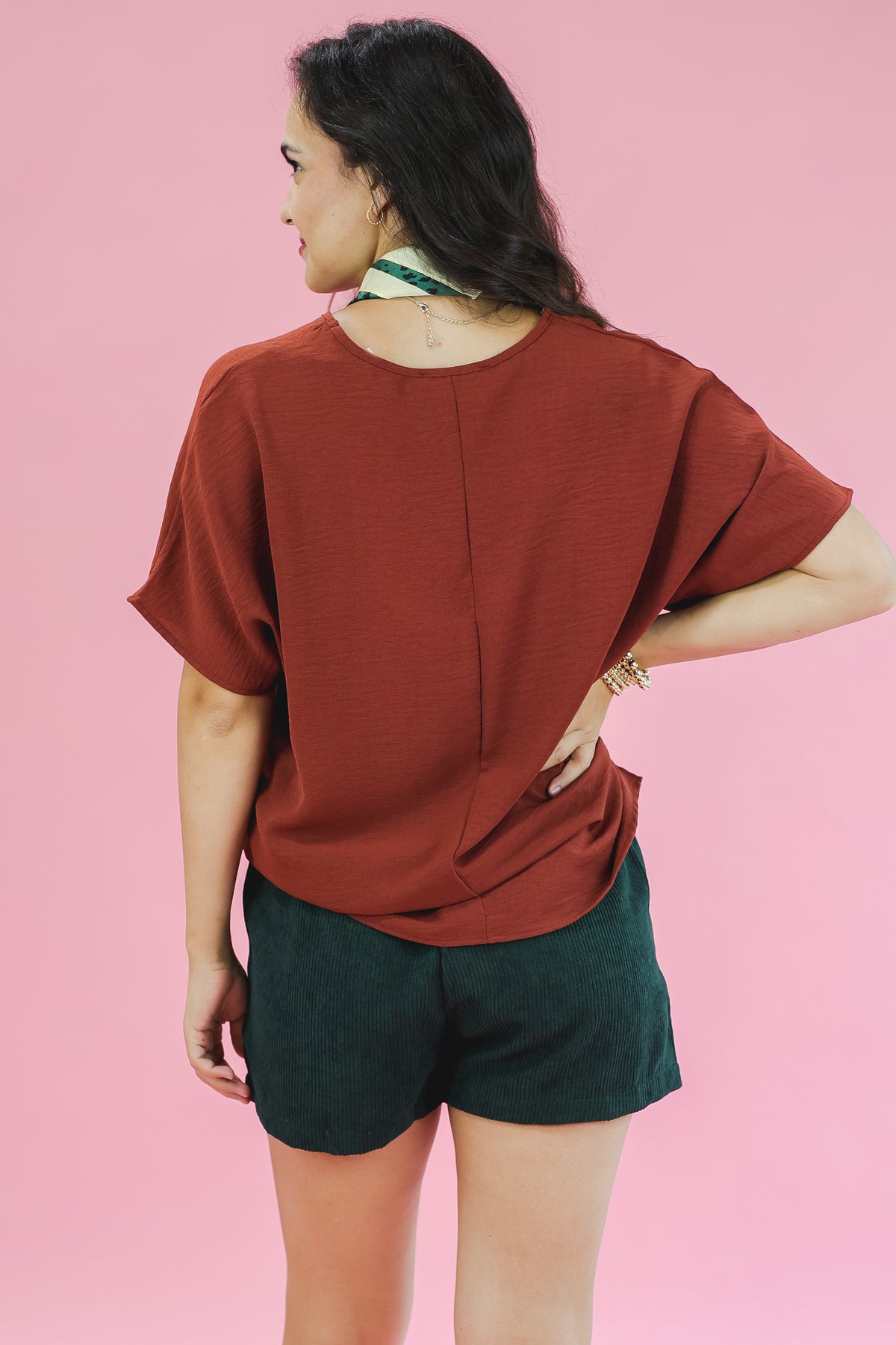Living In Style Shift Top In Chocolate-entro-Southern House